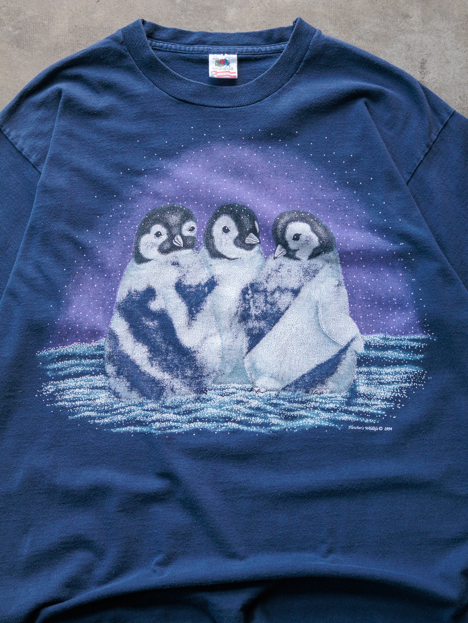 Vintage 1994 Fruit of the Loom Omaha's Zoo Penguin Tee (XL)