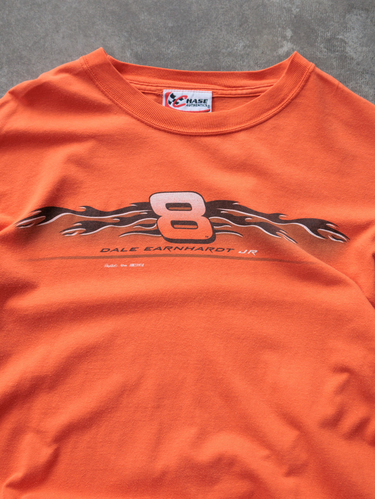 Vintage 90s Orange NASCAR Dale Earnhardt Jr Long Sleeve Tee (M)