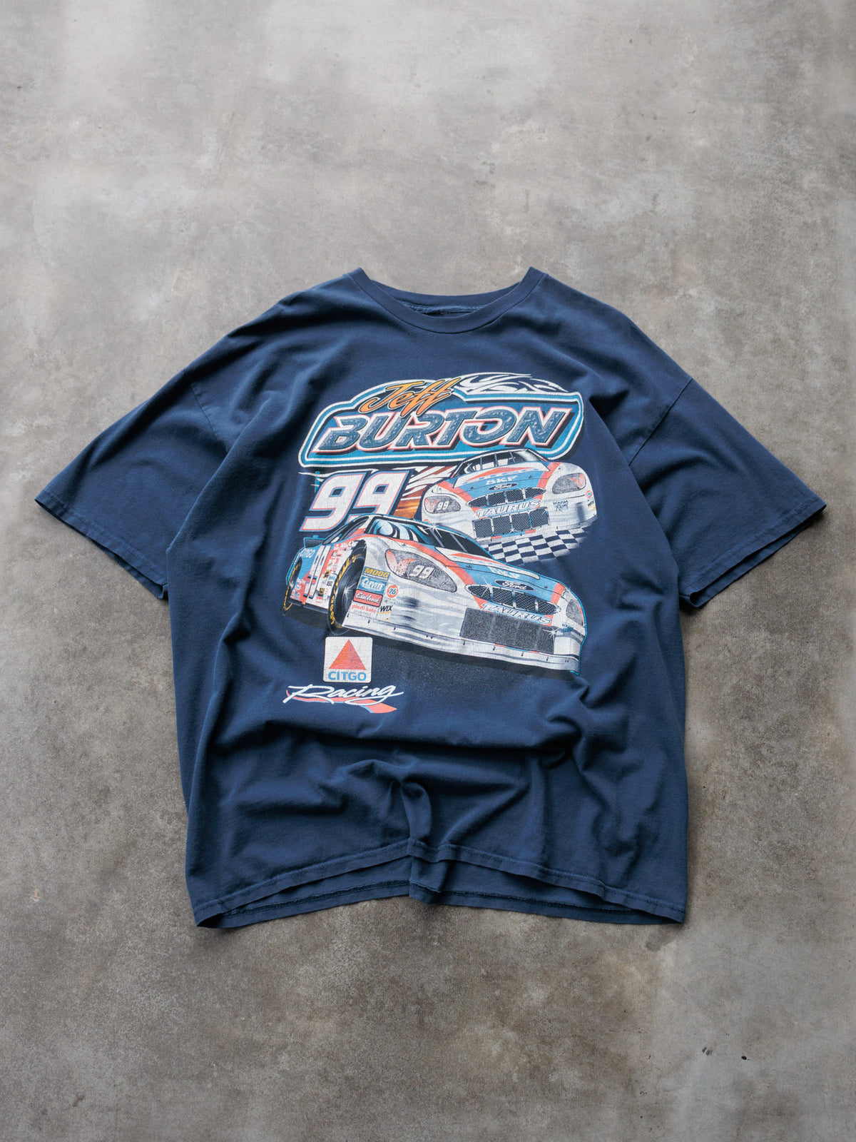 Vintage Navy Jeff Burton #99 Citgo Racing Tee (-)