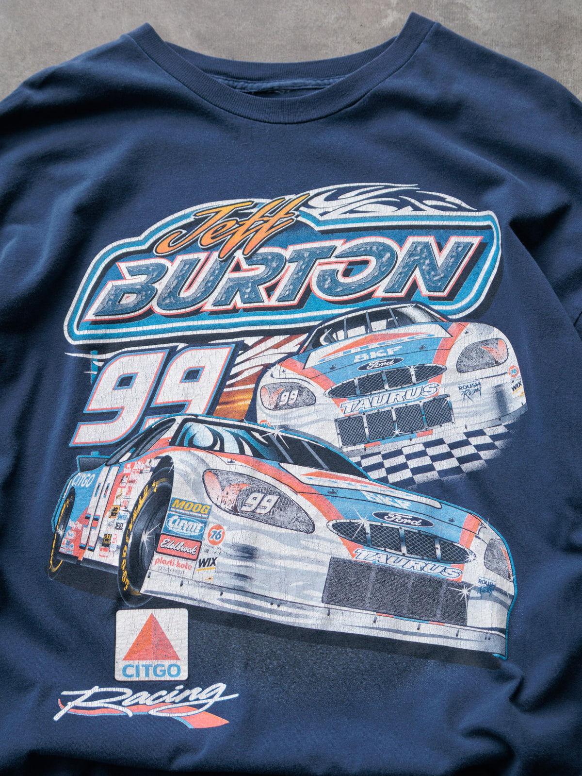 Vintage Navy Jeff Burton #99 Citgo Racing Tee (-)