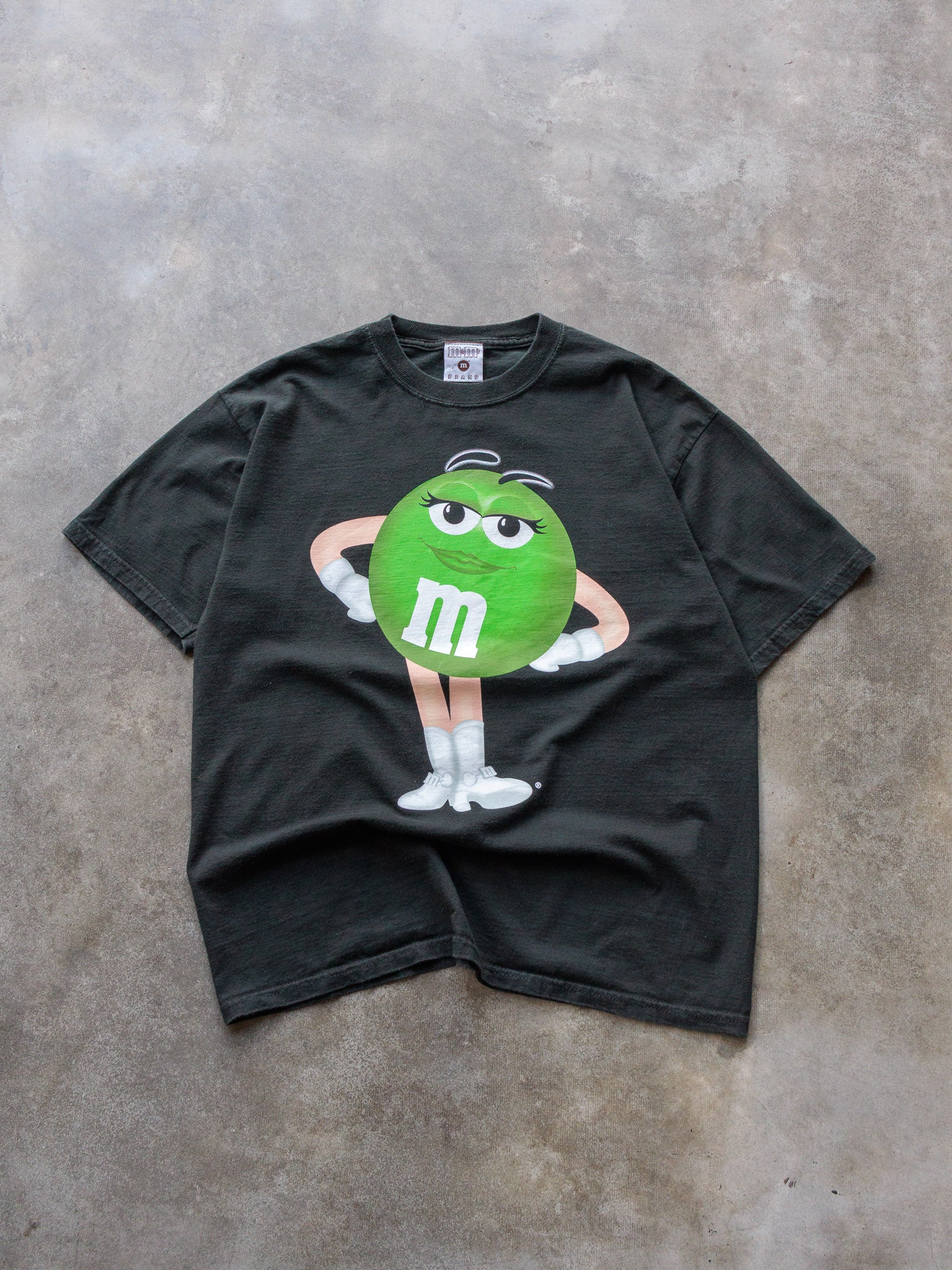 Vintage 00s Black M&M's Green Character Graphic Tee (M)