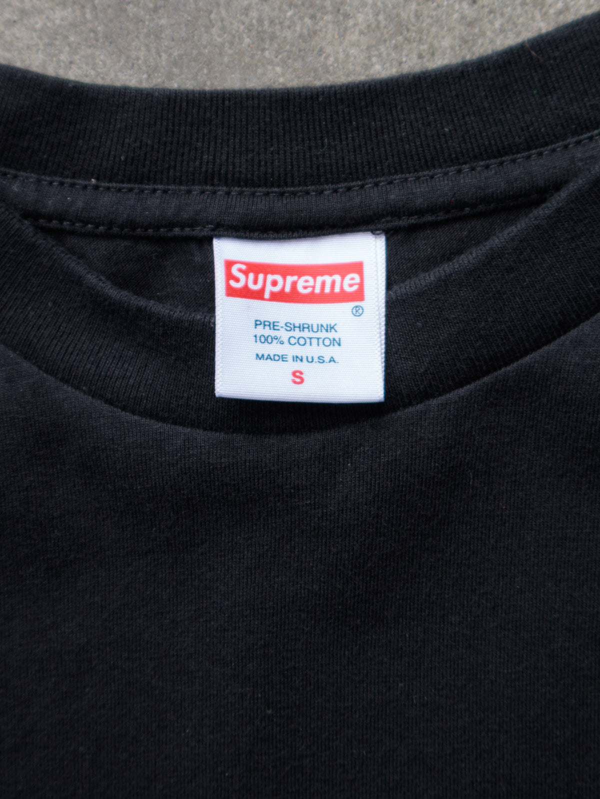 Vintage Black Supreme New York Tee (S)
