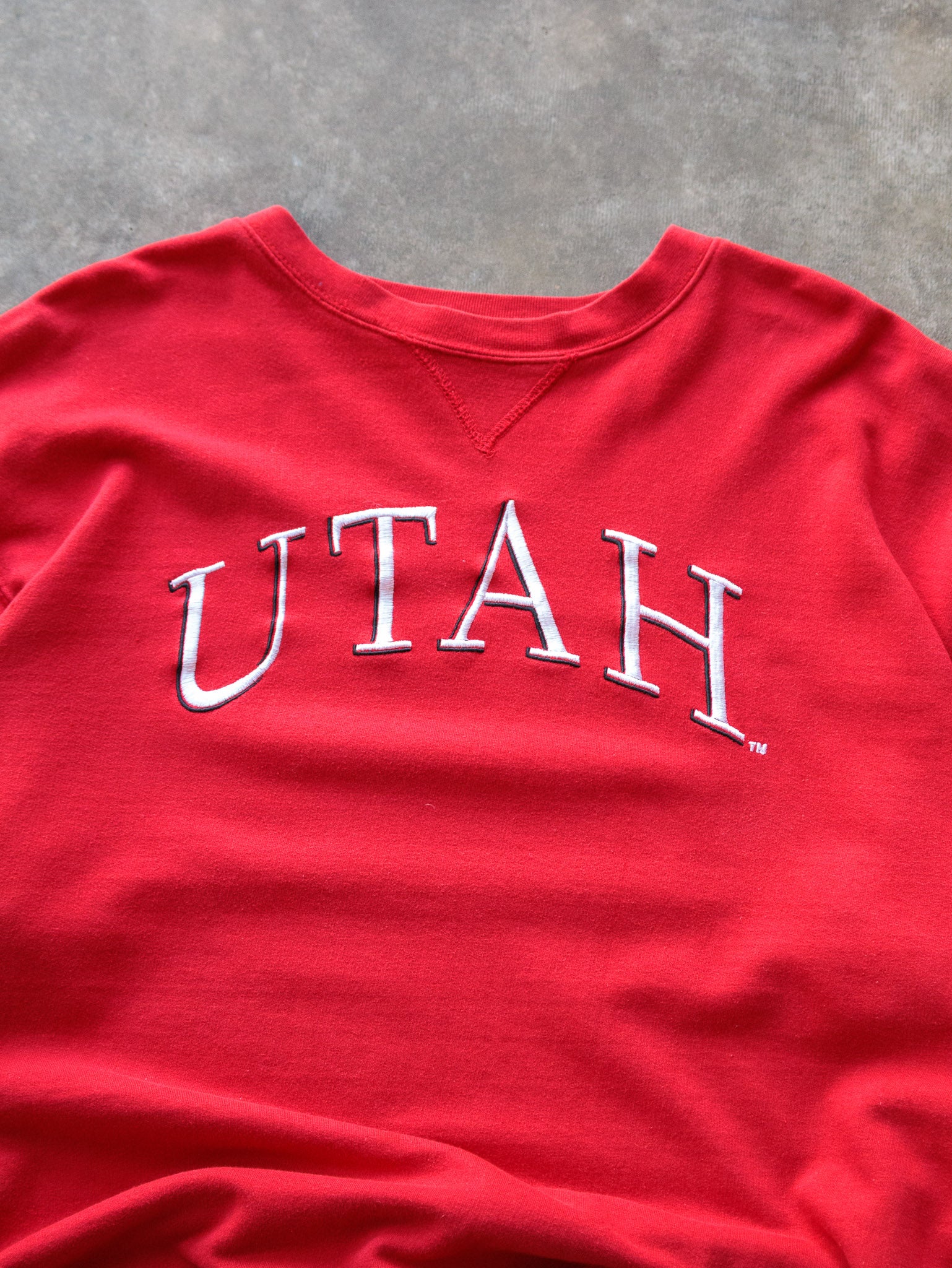 Vintage 00s Red Utah Spell Out Sweatshirt (2XL)