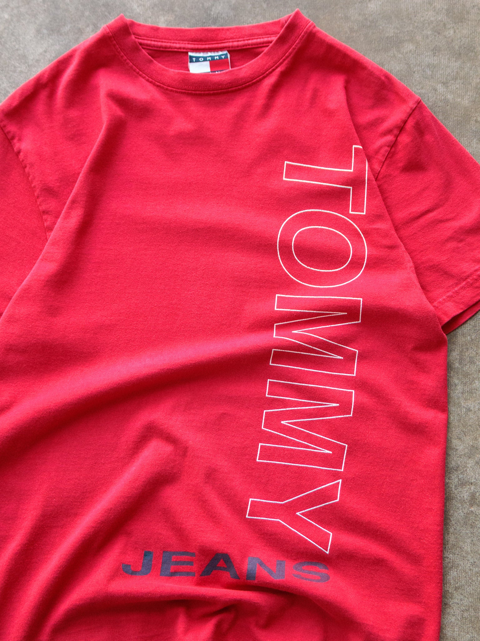 Vintage 90s Red Tommy Hilfiger Tee (S)
