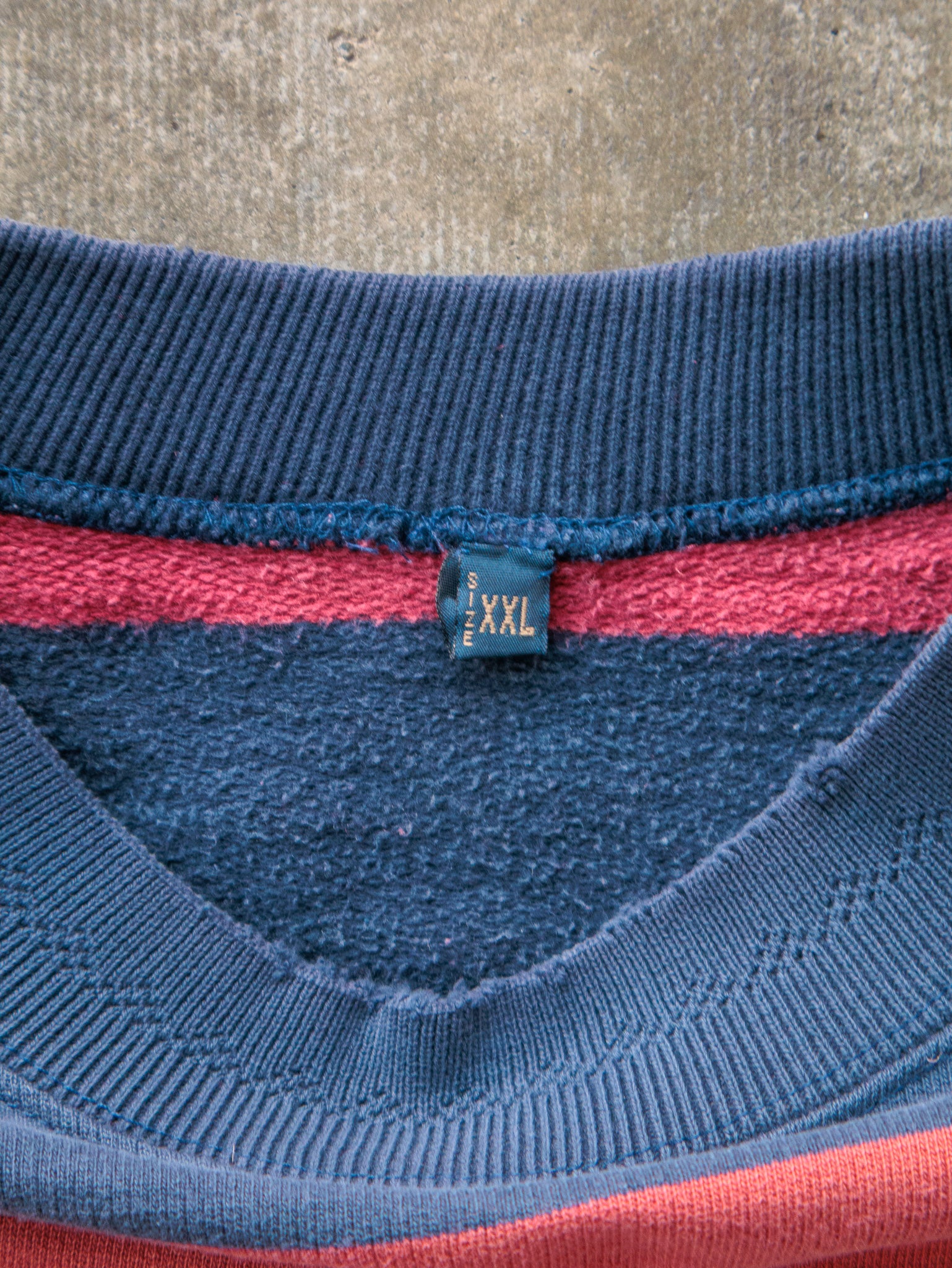 Vintage 90s Blue & Pink Four Boys Striped Sweatshirt (2XL)