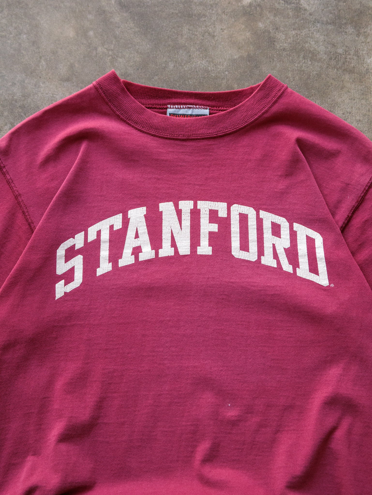 Vintage 90s Maroon Stanford Spell Out Tee (M)
