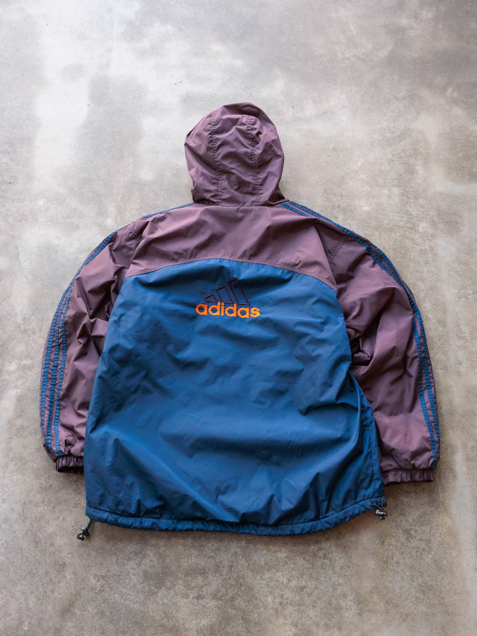 Vintage 90s Blue & Purple Adidas Fleece Lined Jacket (L)
