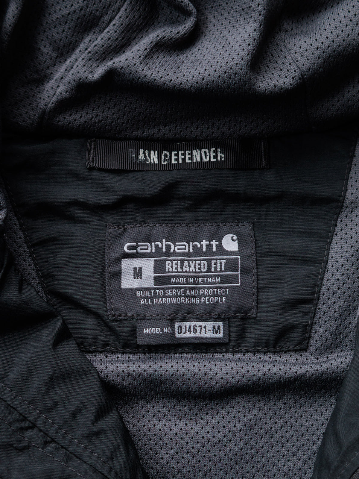 Vintage Black Carhartt Windbreaker (M)