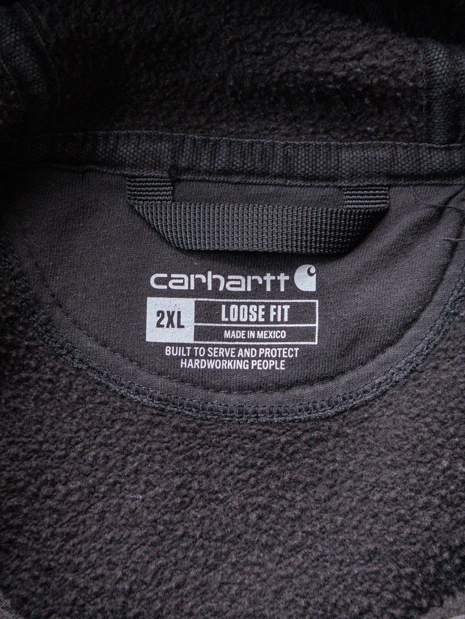 Vintage Black Carhartt Graphic Hoodie (2XL)