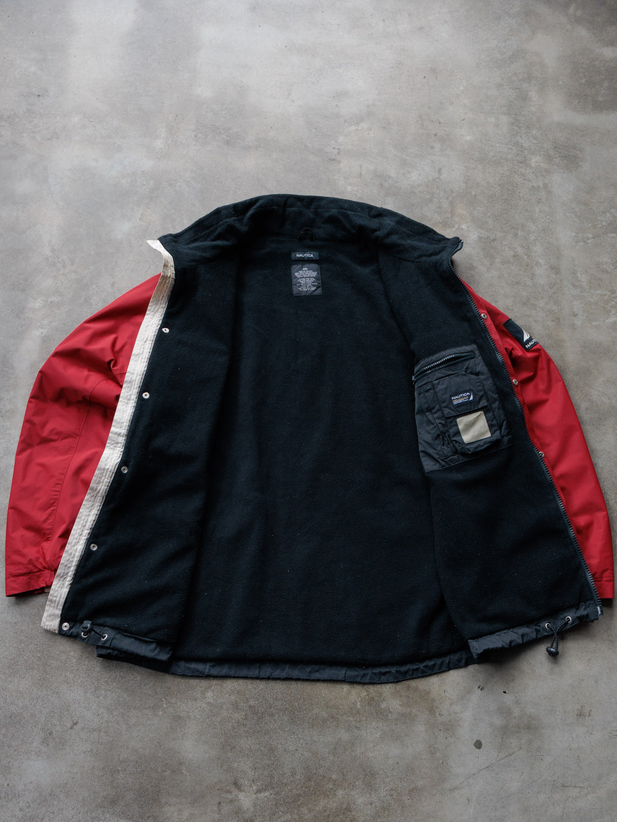 Vintage 00s Red Nautica Colourblock Jacket (2XL)