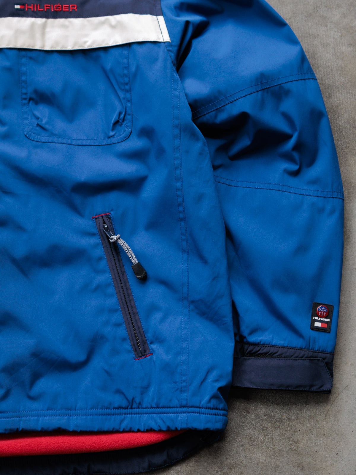 Vintage 00s Blue Tommy Hilfiger Colourblock Jacket (L)