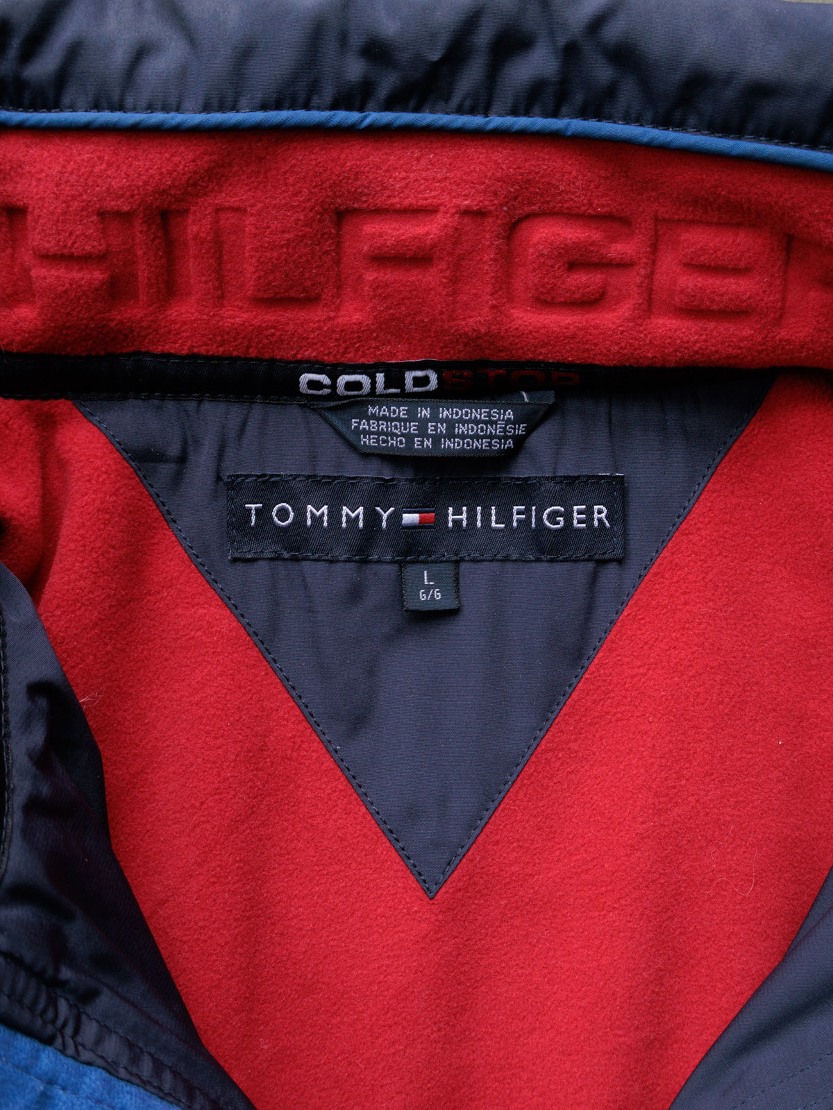 Vintage 00s Blue Tommy Hilfiger Colourblock Jacket (L)