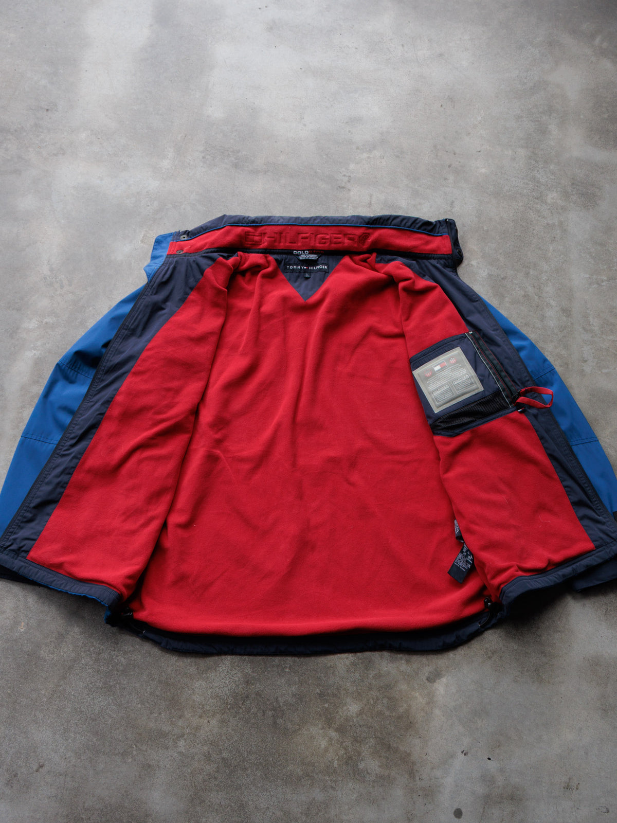 Vintage 00s Blue Tommy Hilfiger Colourblock Jacket (L)