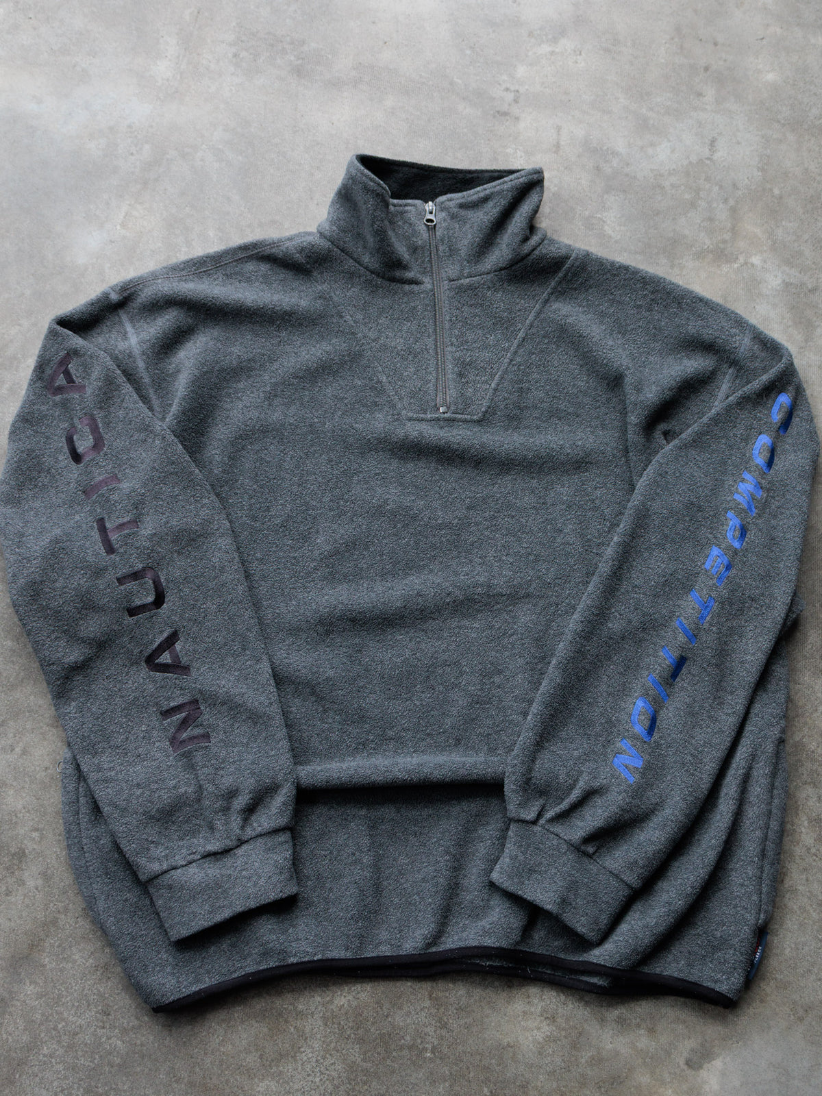 Vintage Grey Nautica Competition Fleece Quarter Zip (2XL)