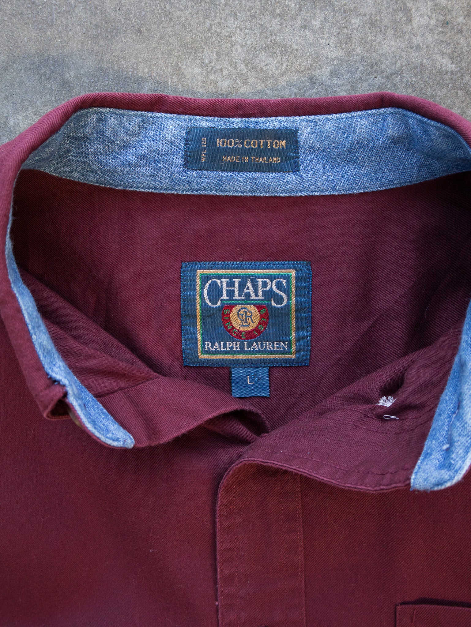 Vintage Burgundy Chaps Ralph Lauren Shirt (L)
