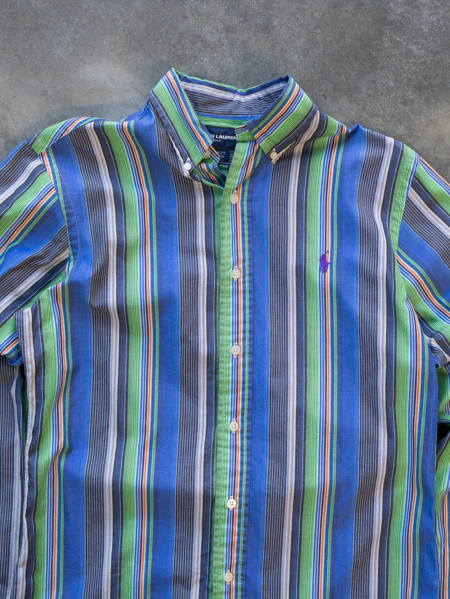Vintage Ralph Lauren Golf Striped Shirt (S)
