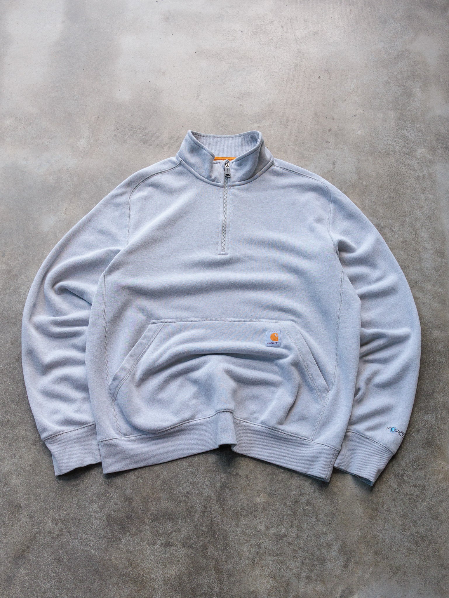 Grey Carhartt Quarter Zip Sweatshirt (L)