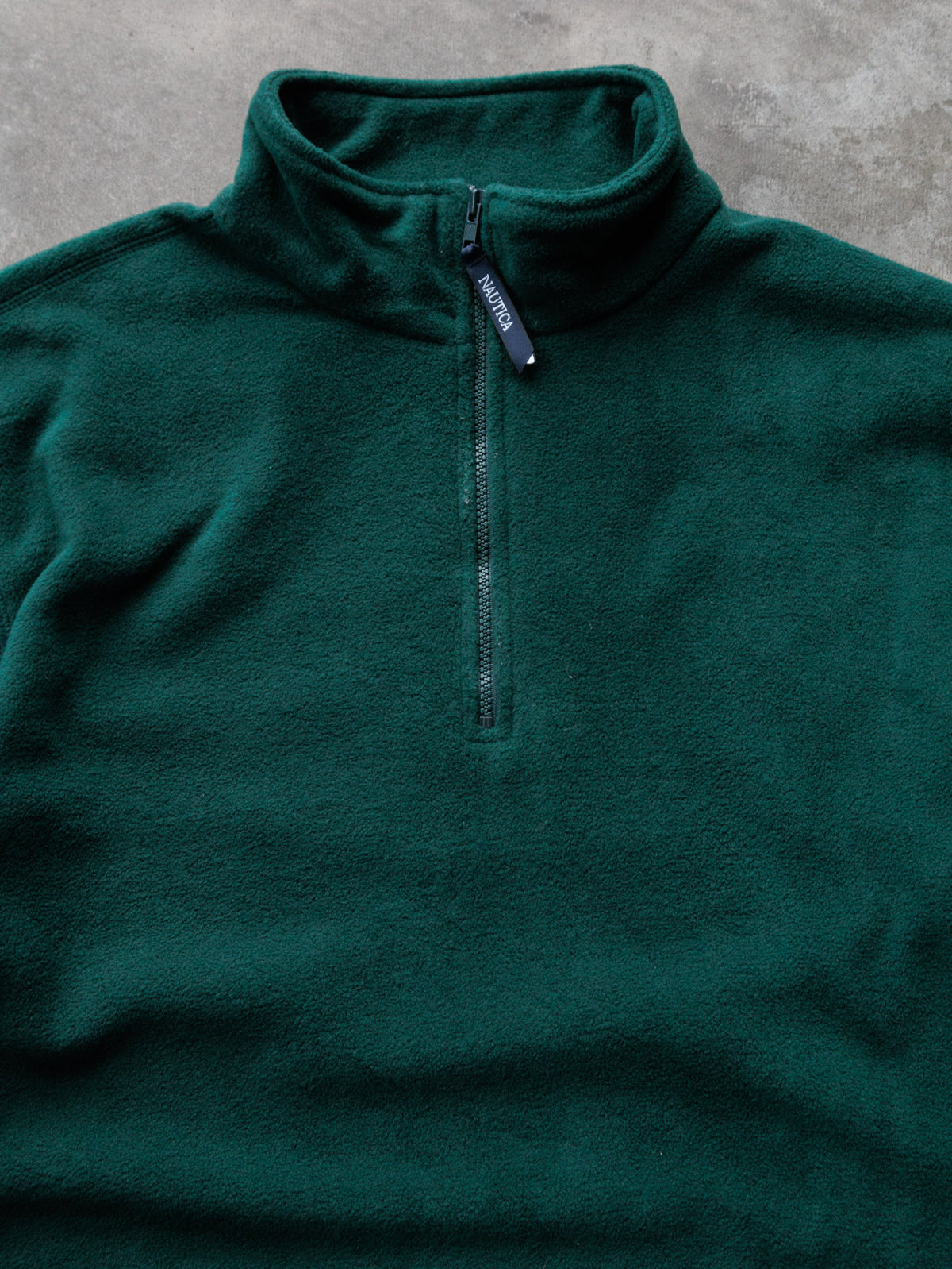 Vintage 90s Green Nautica Competition Fleece Quarter Zip (L)