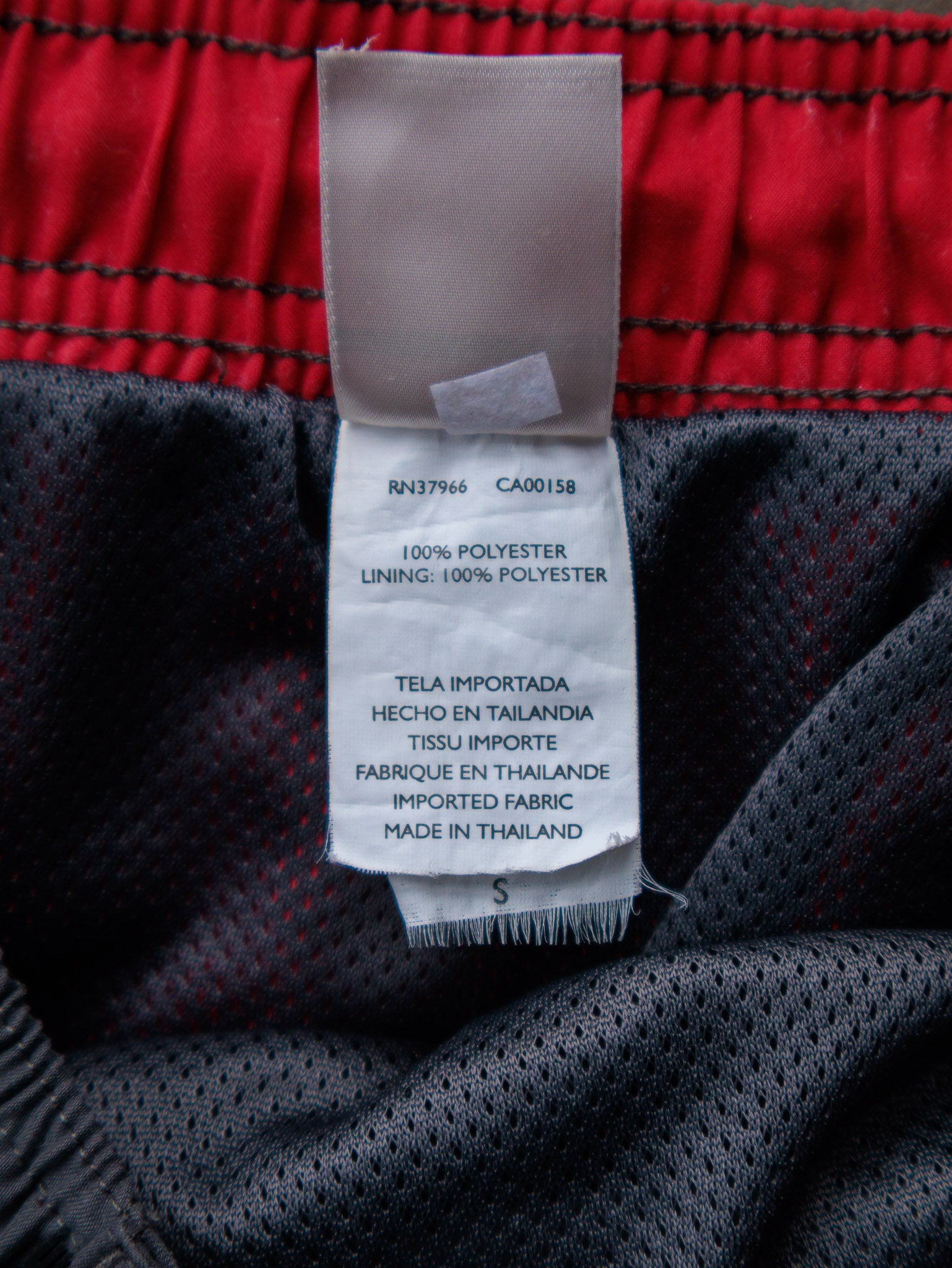 Vintage Grey & Red Nike Swim Shorts (S)