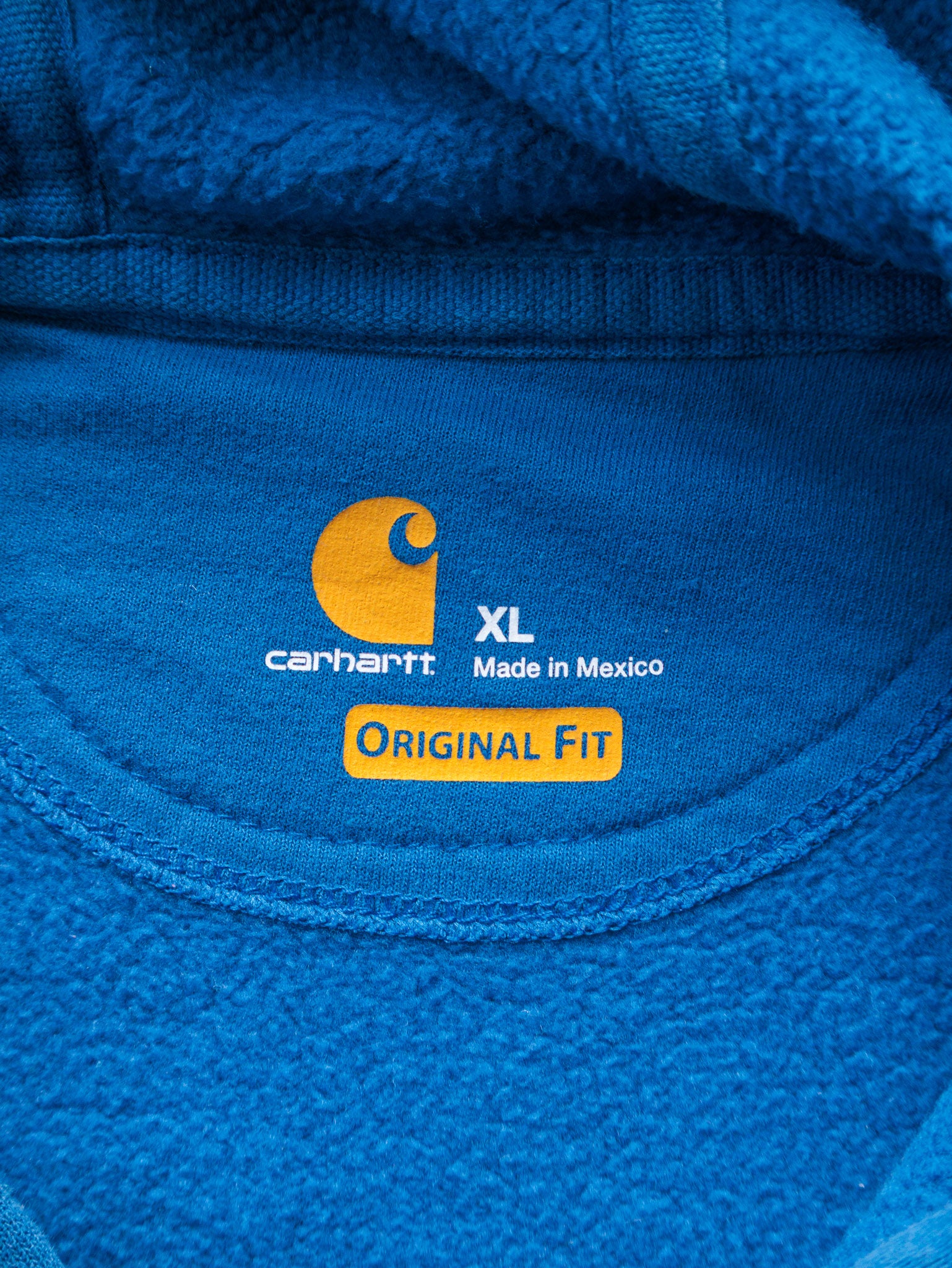 Vintage Blue Carhartt Hoodie (XL)