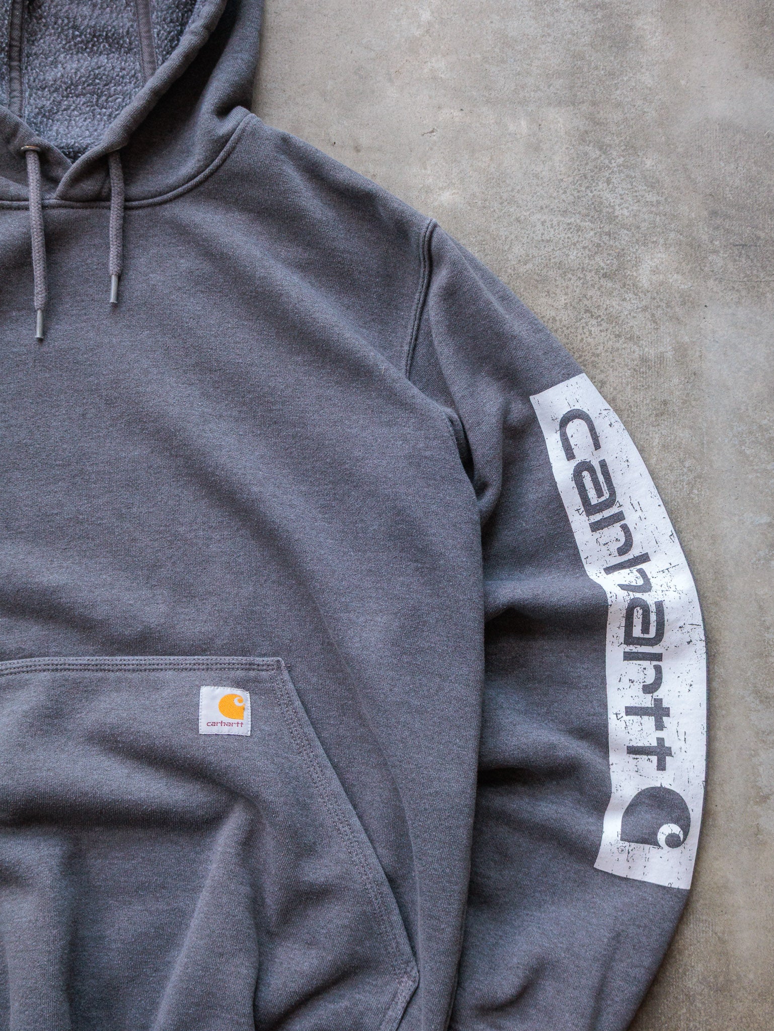 Vintage Grey Carhartt Hoodie (S)