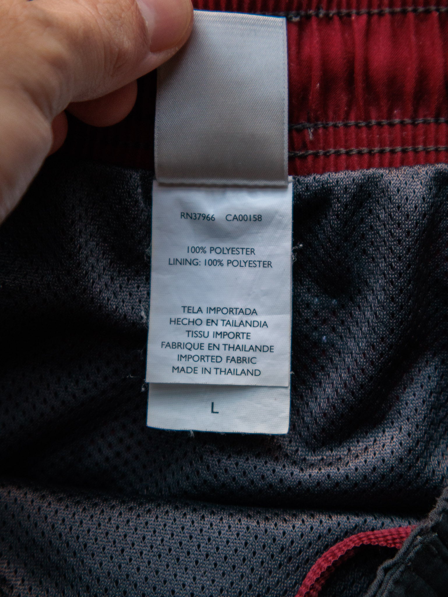 Vintage Grey & Red Nike Swim Shorts (L)