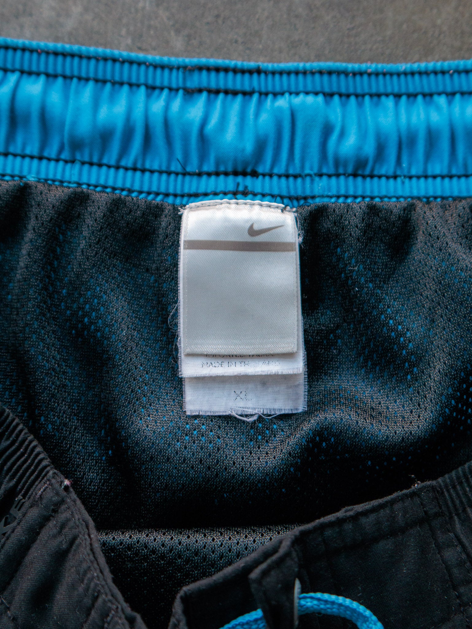 Vintage Black & Blue Nike Swim Shorts (XL)