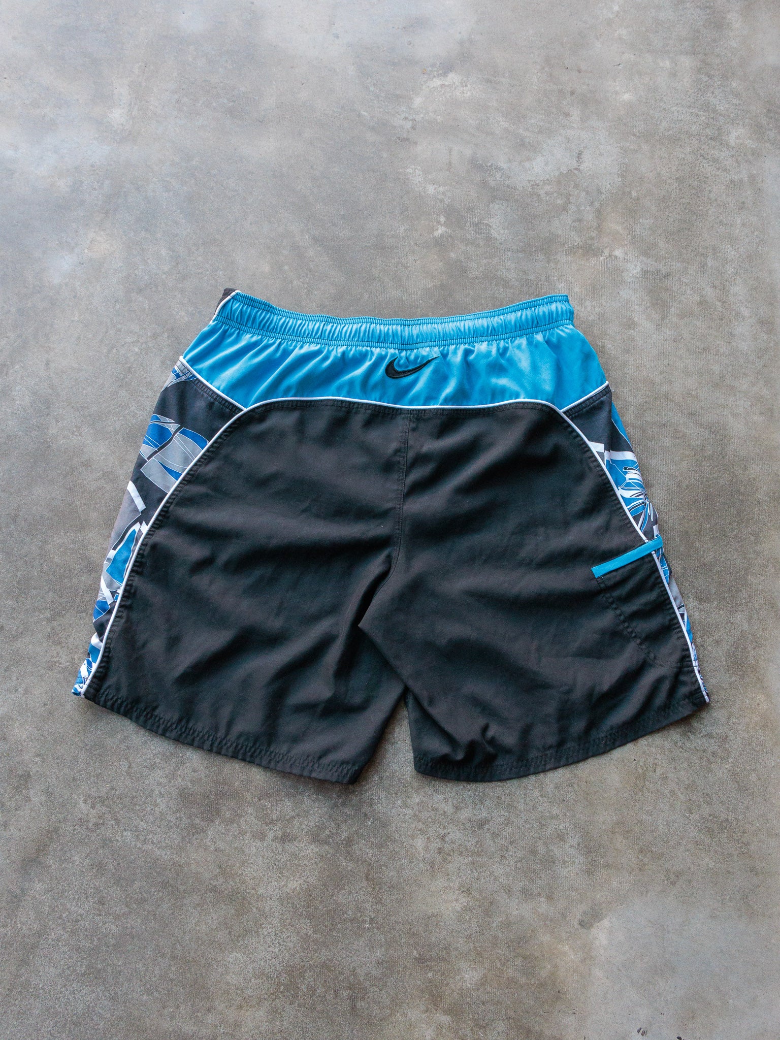 Vintage Black & Blue Nike Swim Shorts (XL)