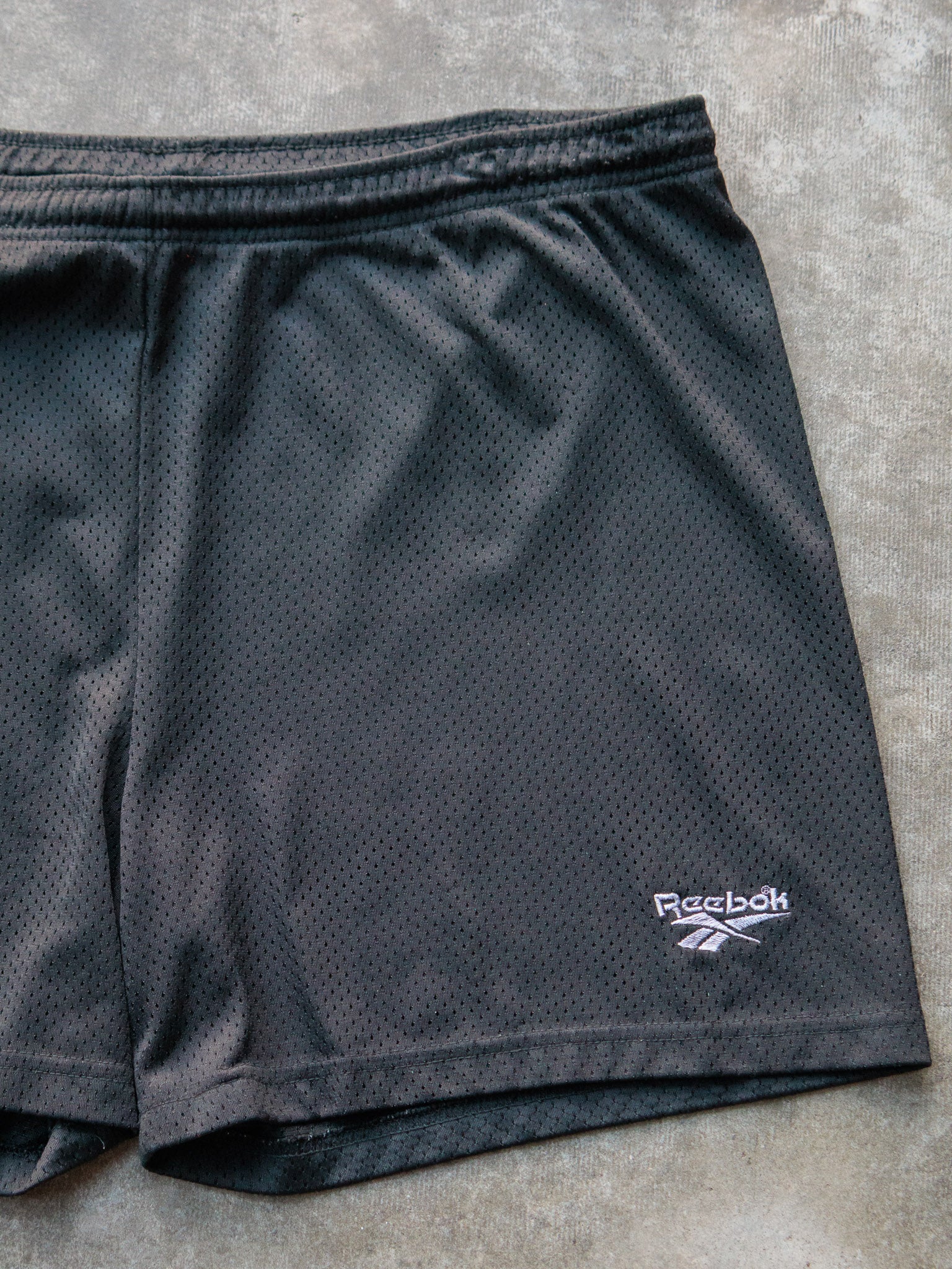 Vintage 90s Black Reebok Mesh Shorts (XL)