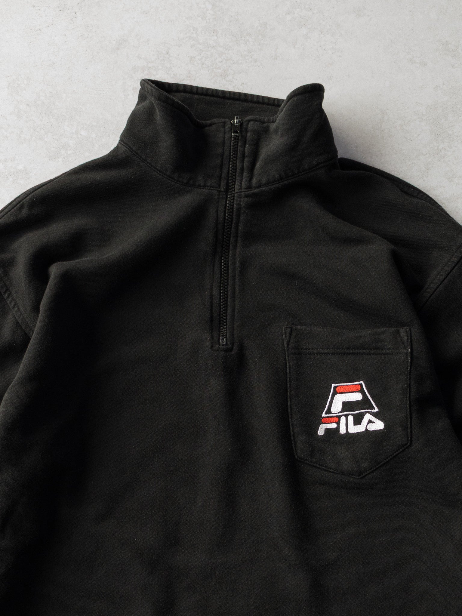 Vintage Fila Quarter Zip Pocket Sweatshirt (XL)
