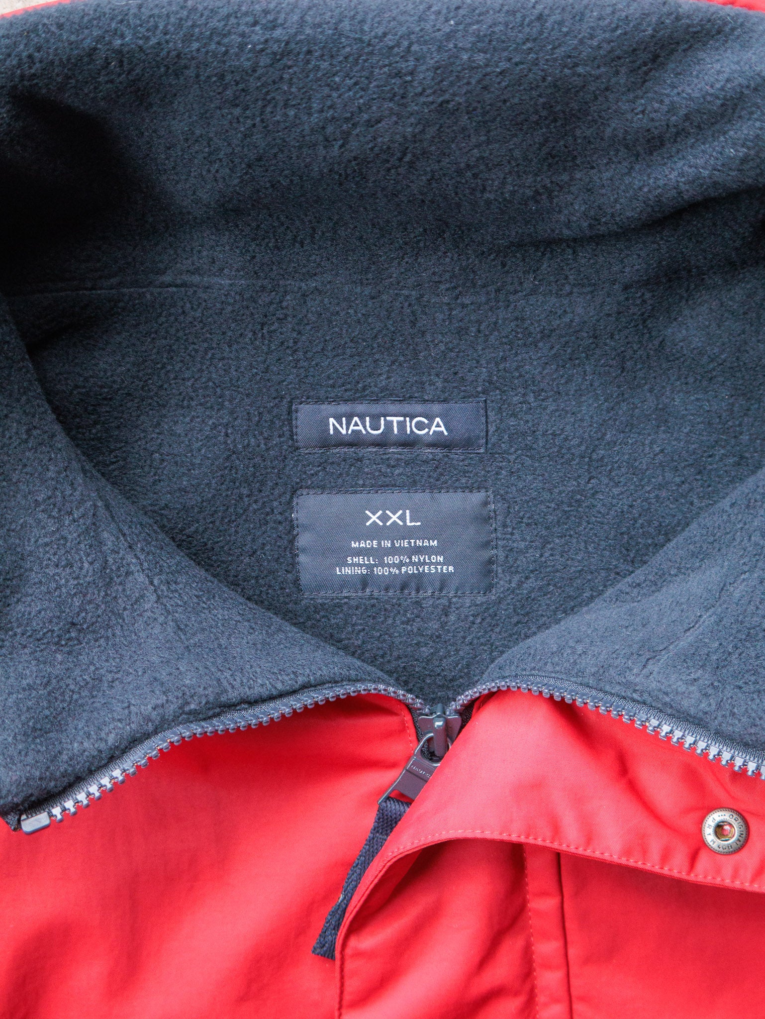 Vintage Red Nautica Full Zip Jacket (2XL)