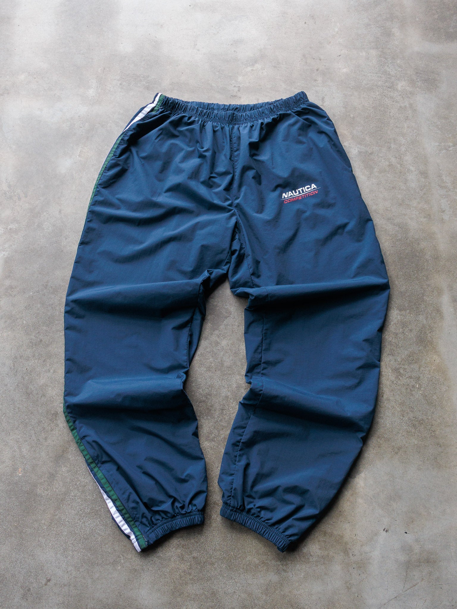 Vintage 90s Navy Nautica Competition Track Pants (XL)