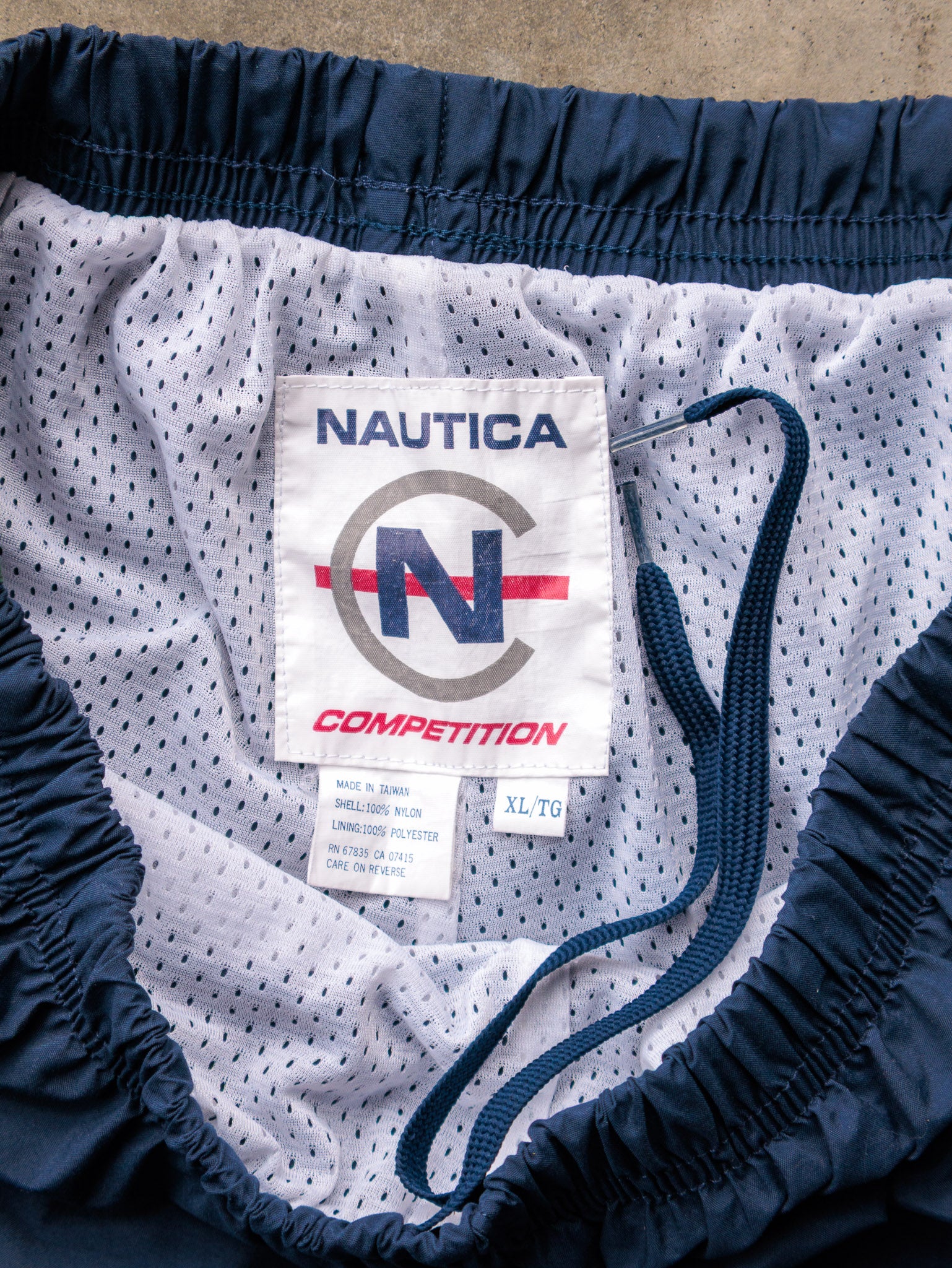 Vintage 90s Navy Nautica Competition Track Pants (XL)