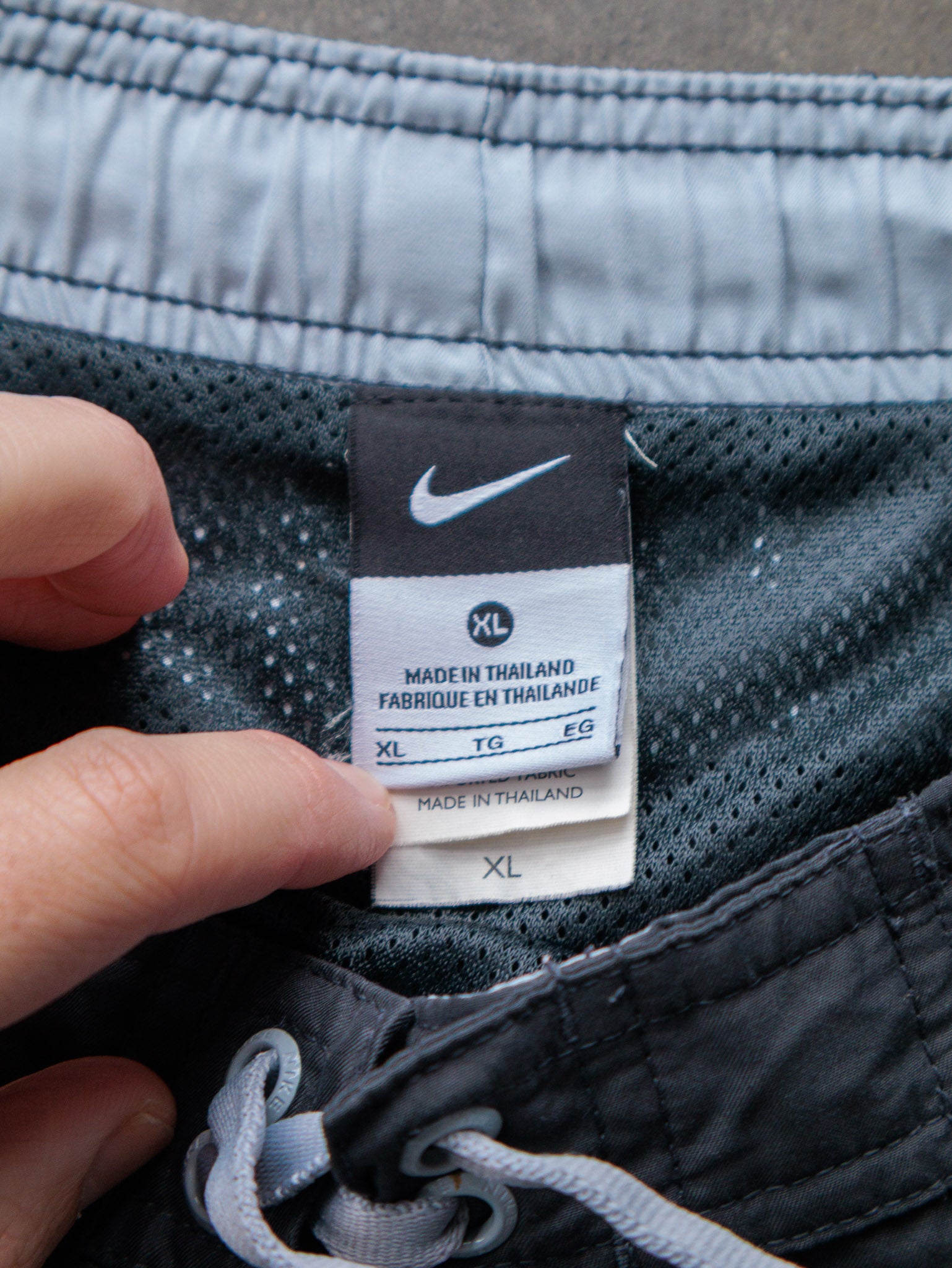 Vintage 00s Grey & Orange Nike Swim Shorts (XL)