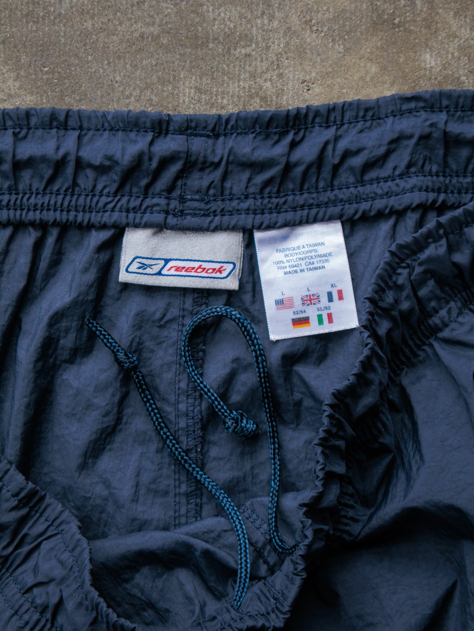 Vintage 00s Navy Reebok Track Pants (L)