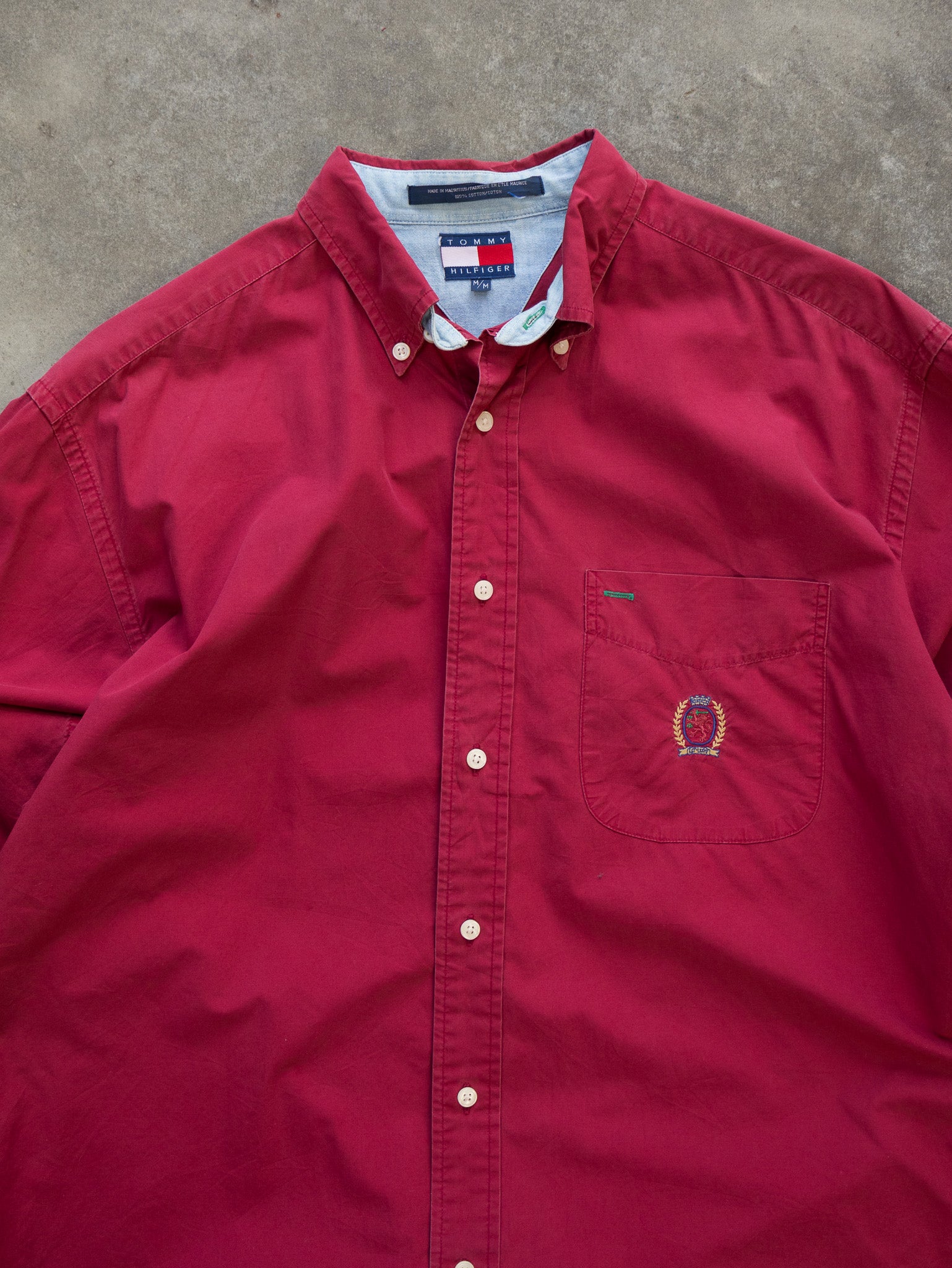 Vintage Red Tommy Hilfiger Shirt (M)