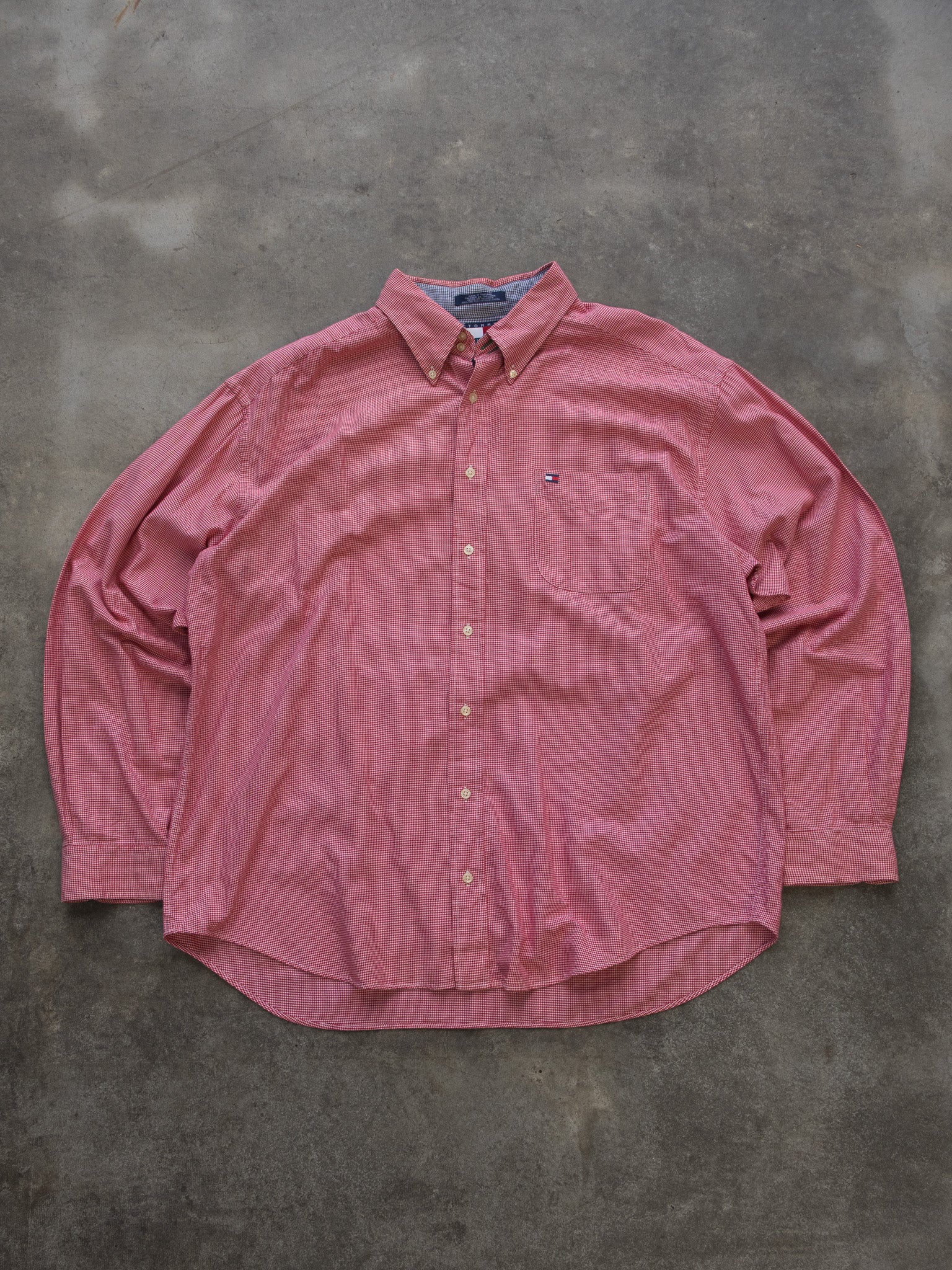Vintage Red Check Tommy Hilfiger Shirt (2XL)