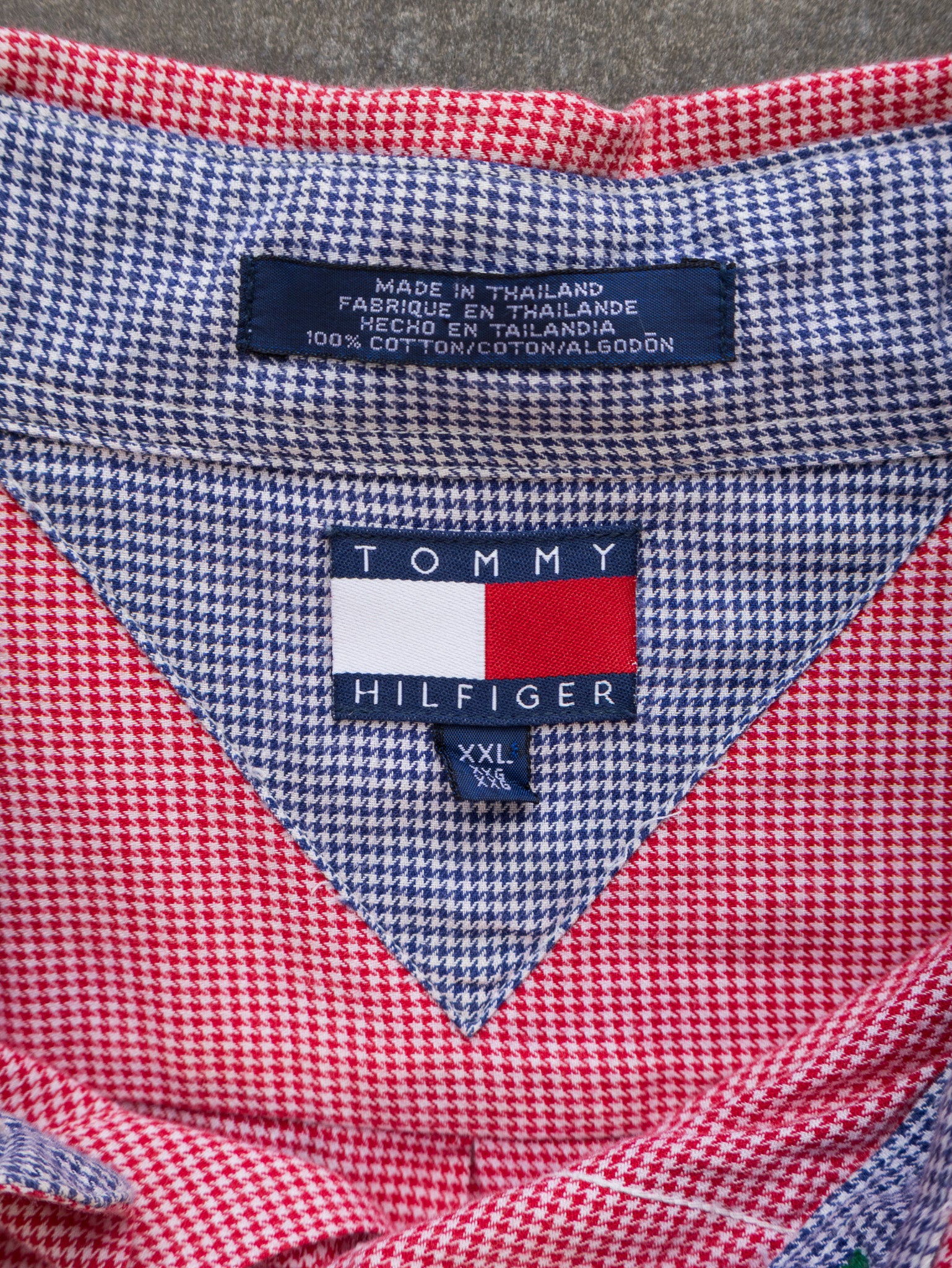 Vintage Red Check Tommy Hilfiger Shirt (2XL)