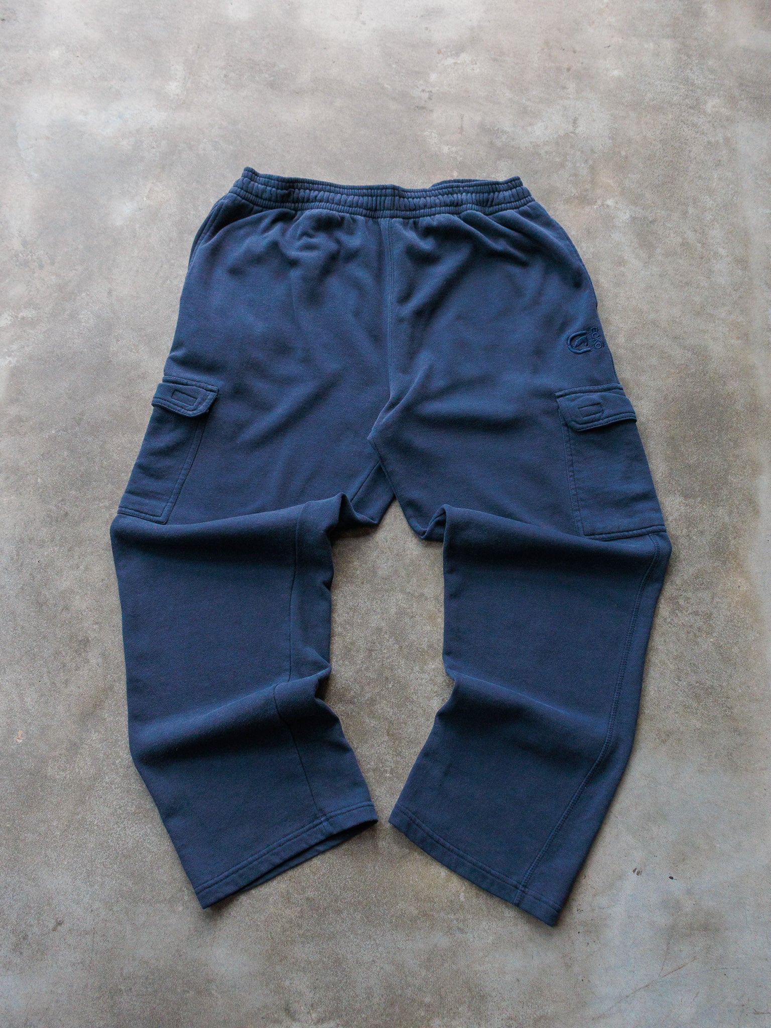 Vintage Navy Ecko Cargo Sweatpants (XL)