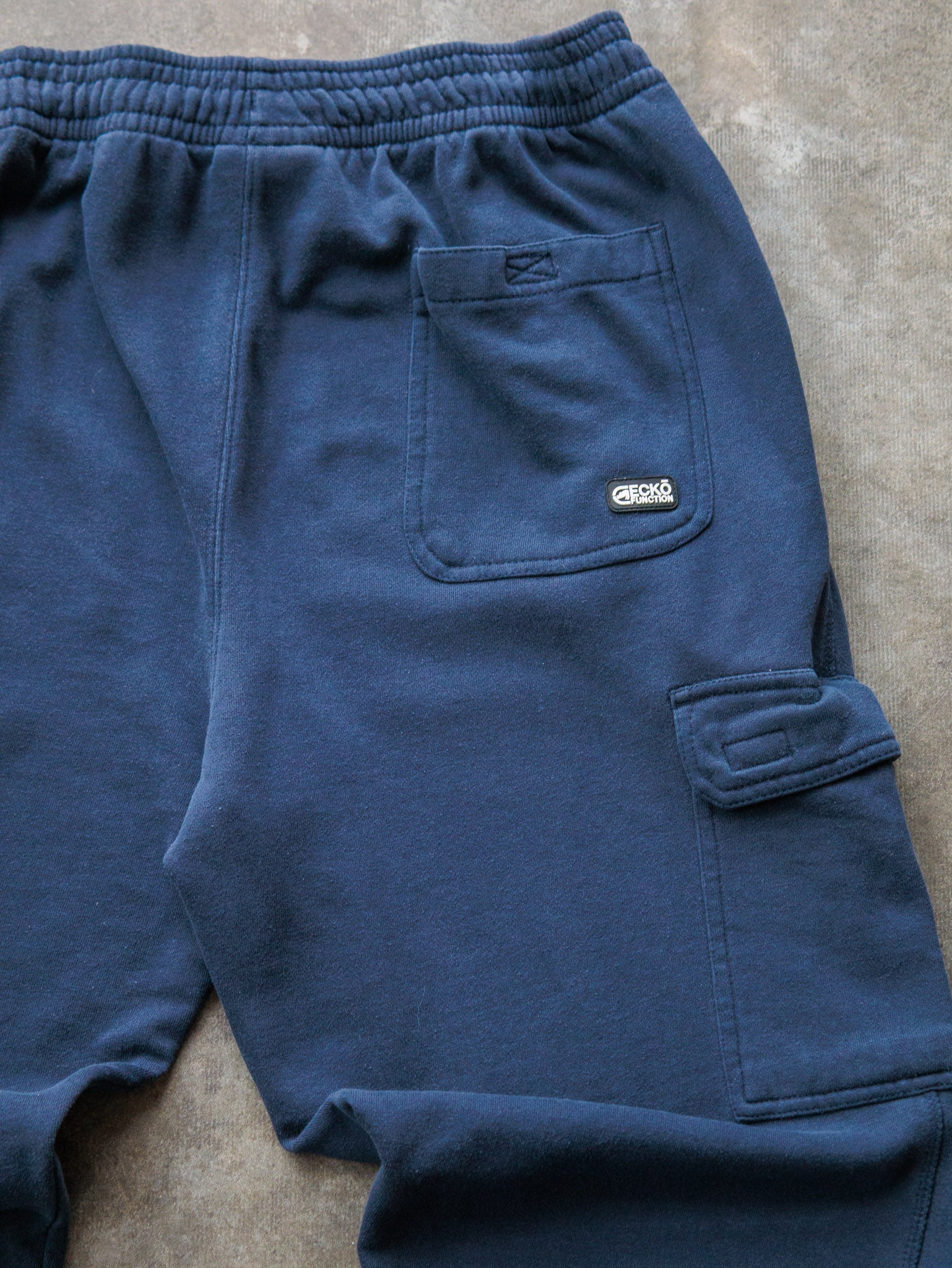 Vintage Navy Ecko Cargo Sweatpants (XL)