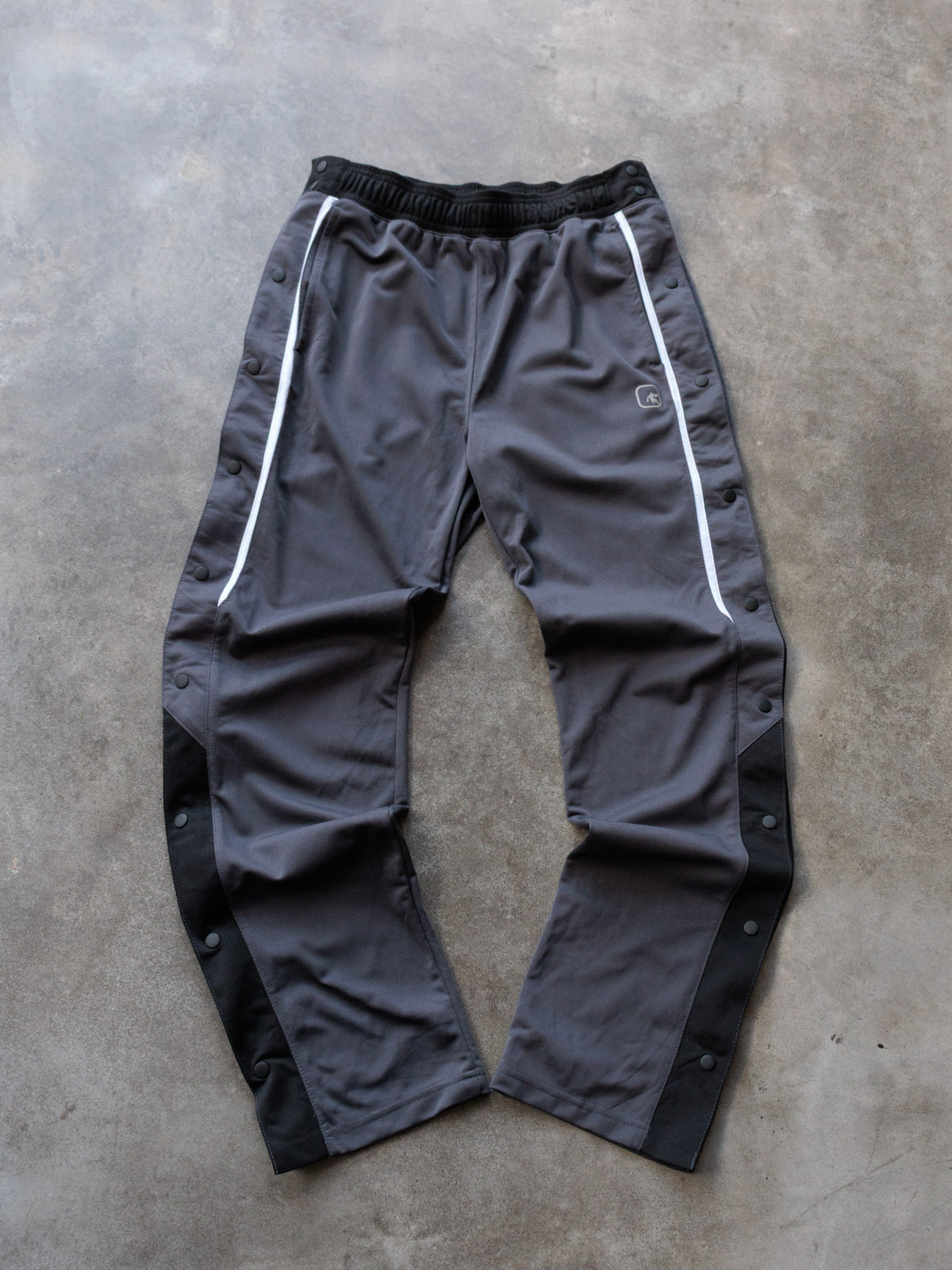 Grey AND1 Snap Track Pants (S)