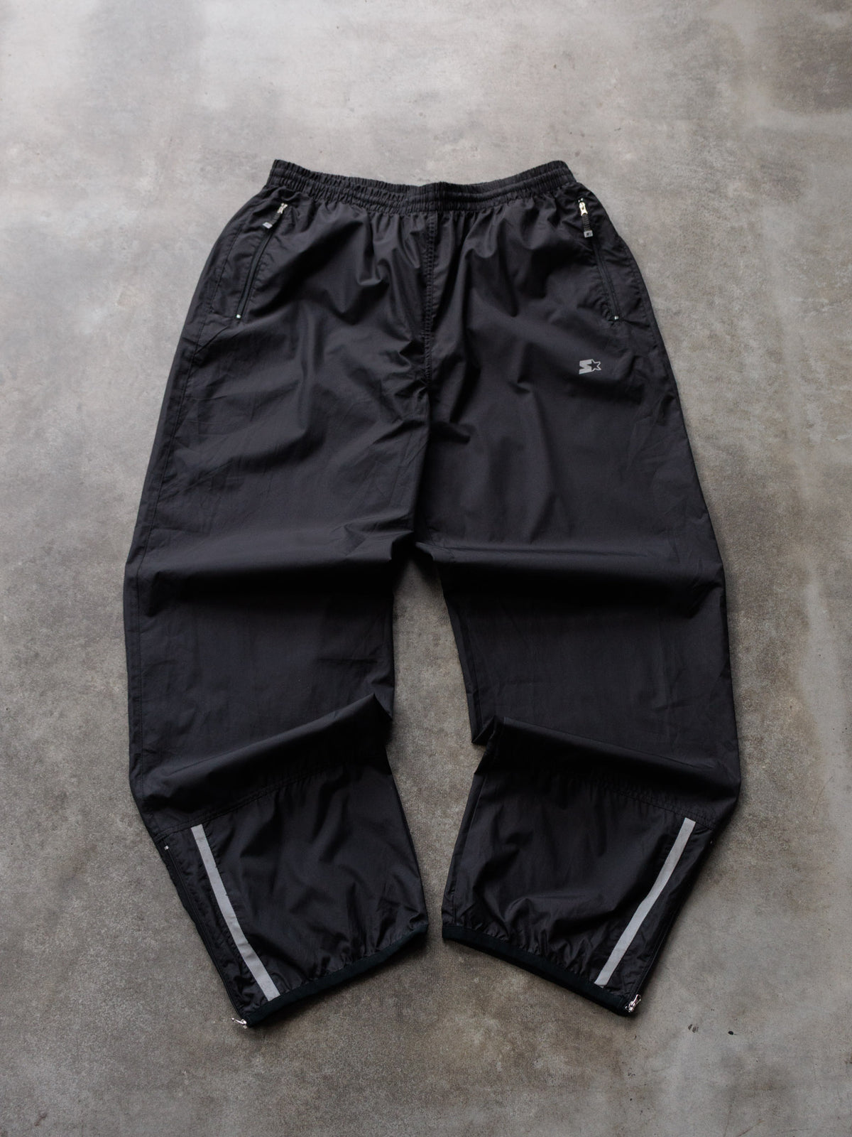 Vintage Black Starter Track Pants (L)