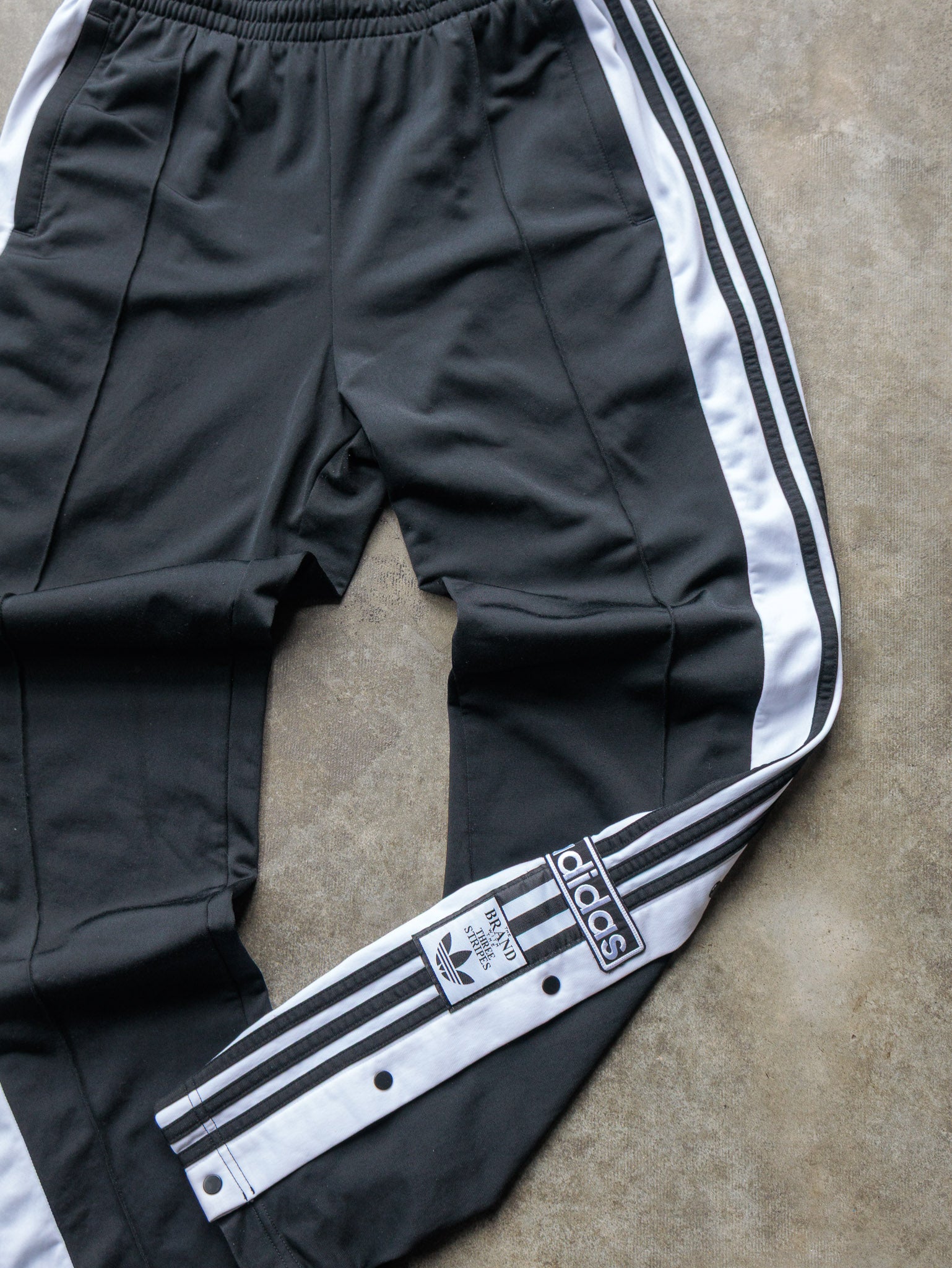 Vintage Black Adidas Adibreak Tear Away Track Pants (M)