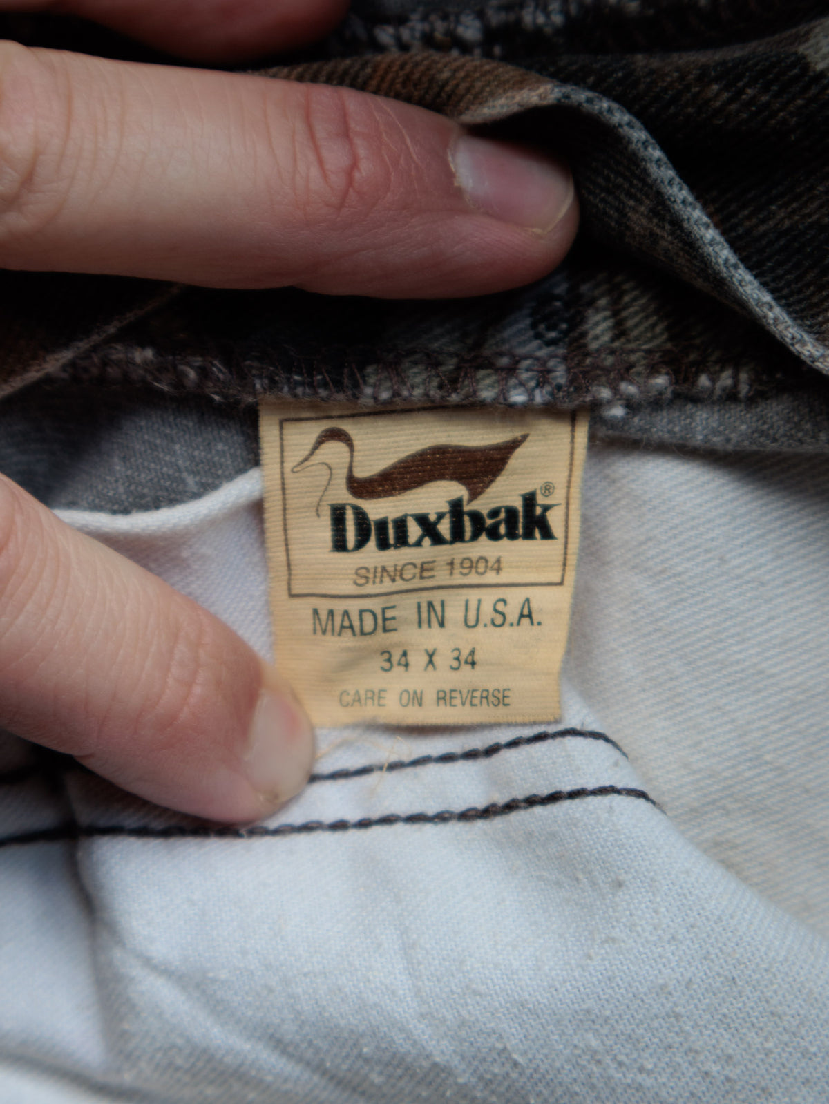 Vintage 90s Brown Realtree Camo Duxbak Pants (W34)