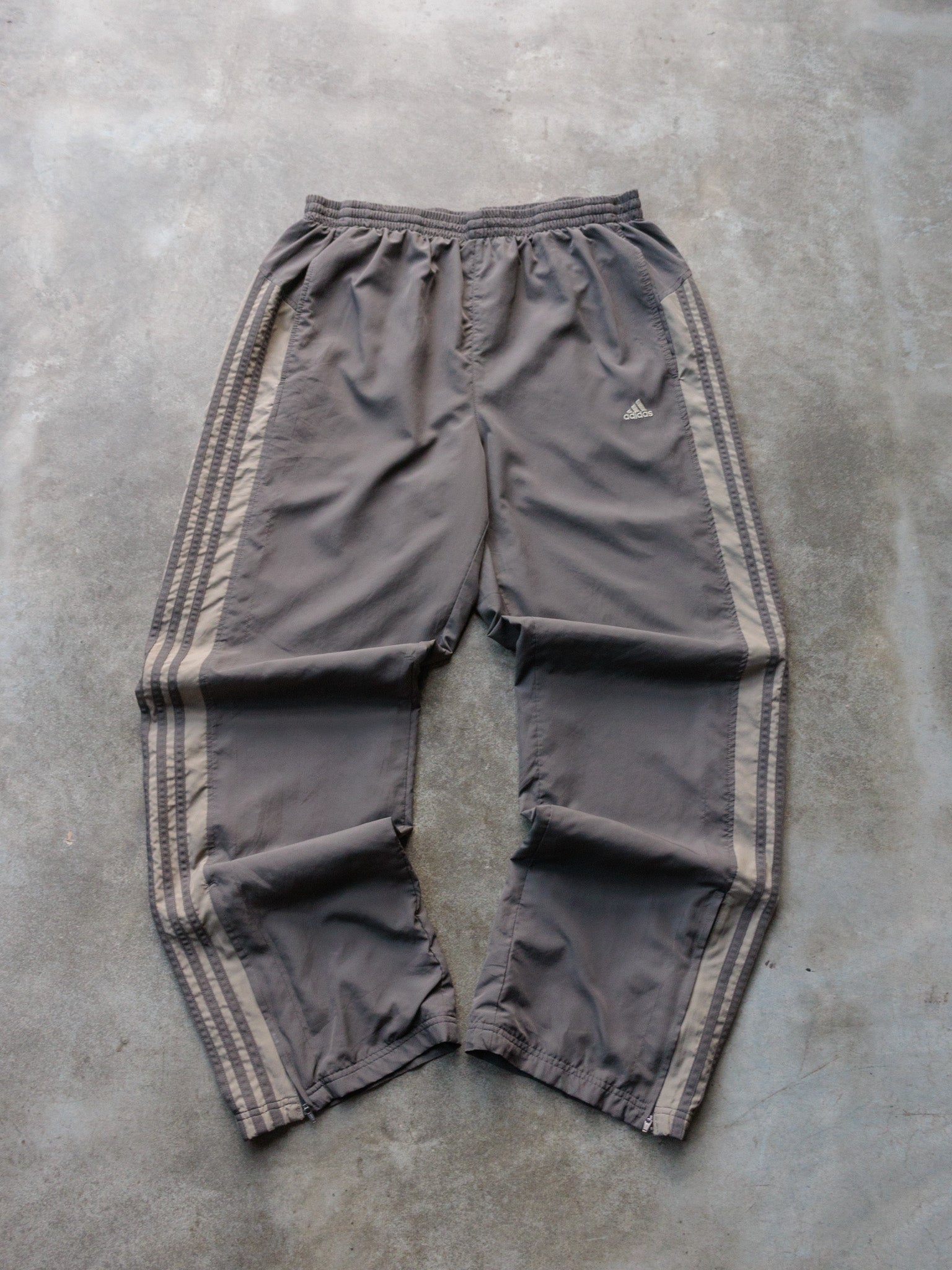 Vintage 00s Taupe Adidas Track Pants (XL)