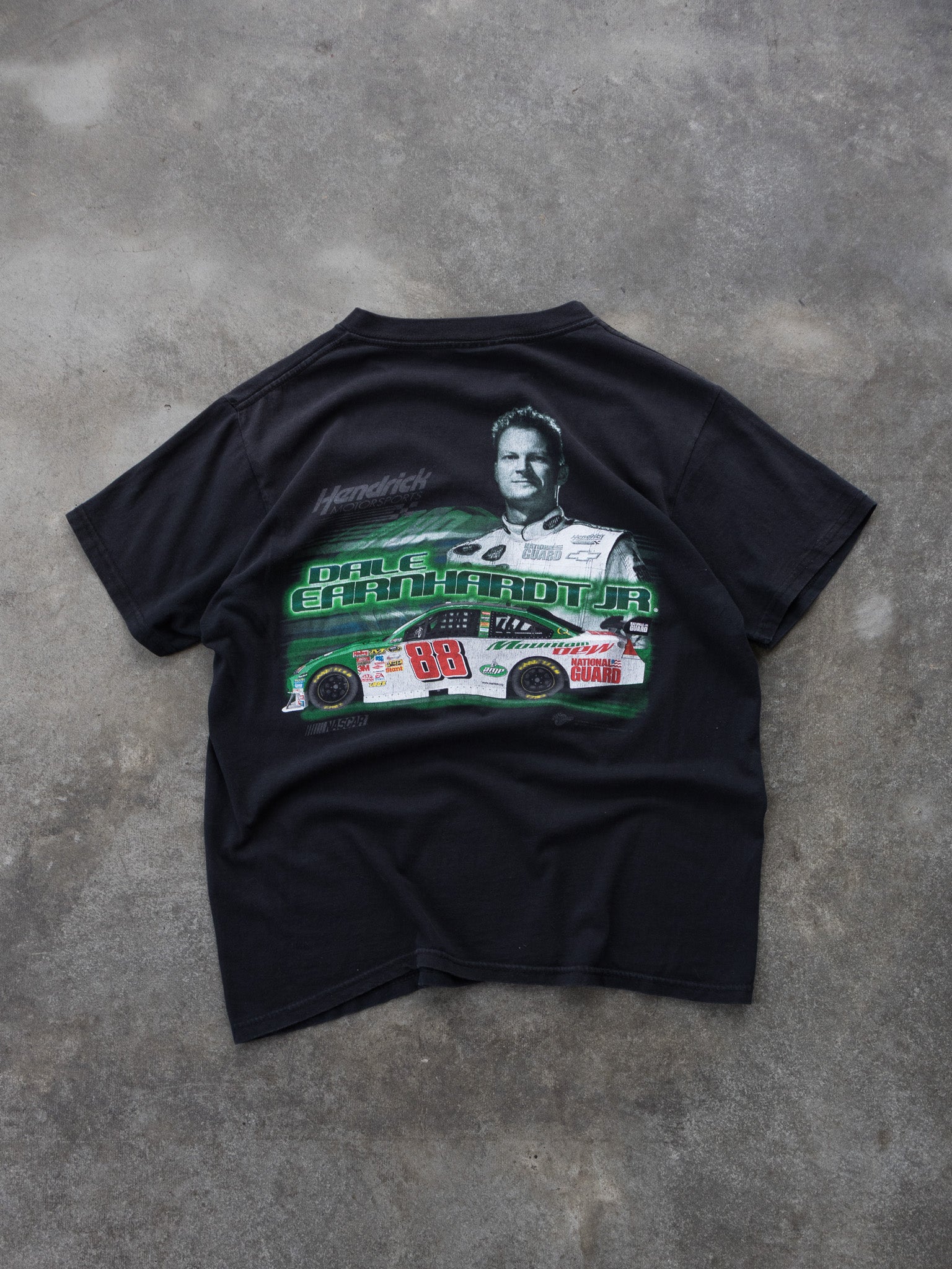 Vintage Black Dale Earnhardt Jr. Racing Tee (M)