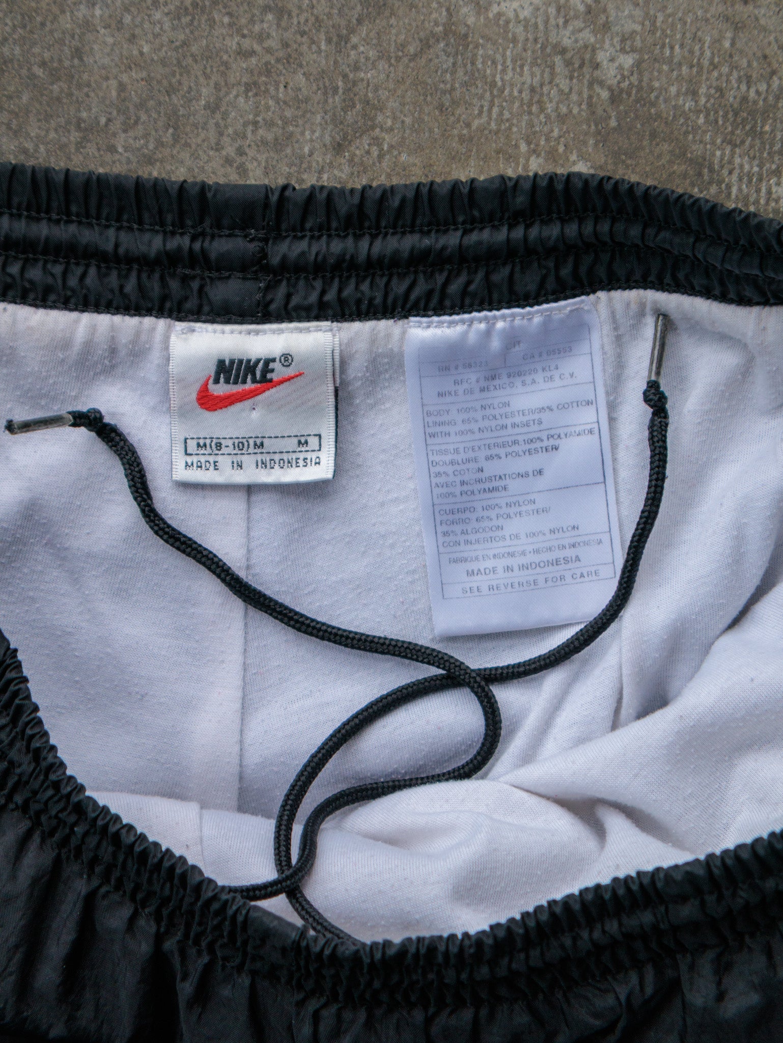 Vintage 90s Black Nike Track Pants (Women's M)