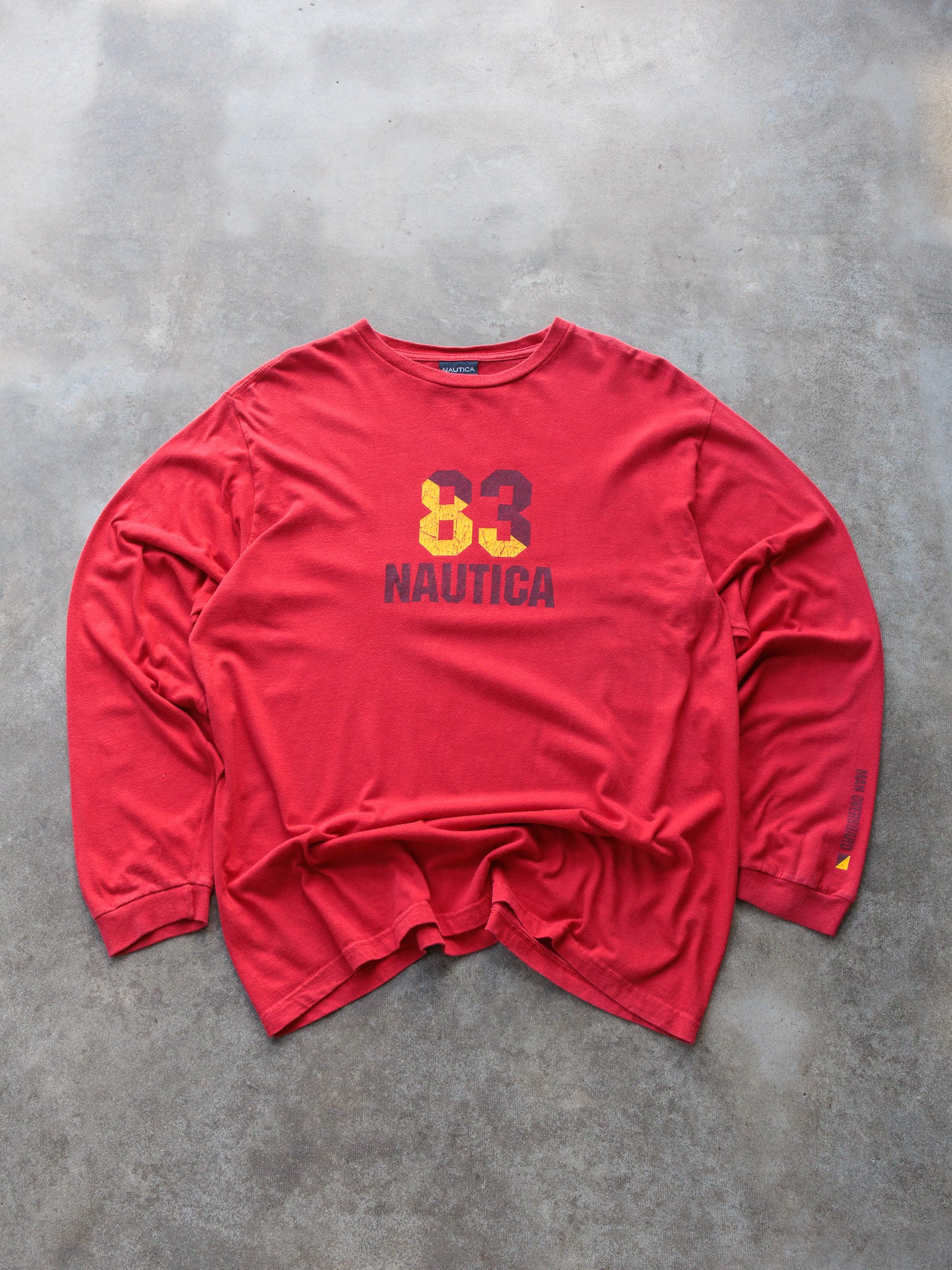 Vintage Red Nautica Long Sleeve (L)