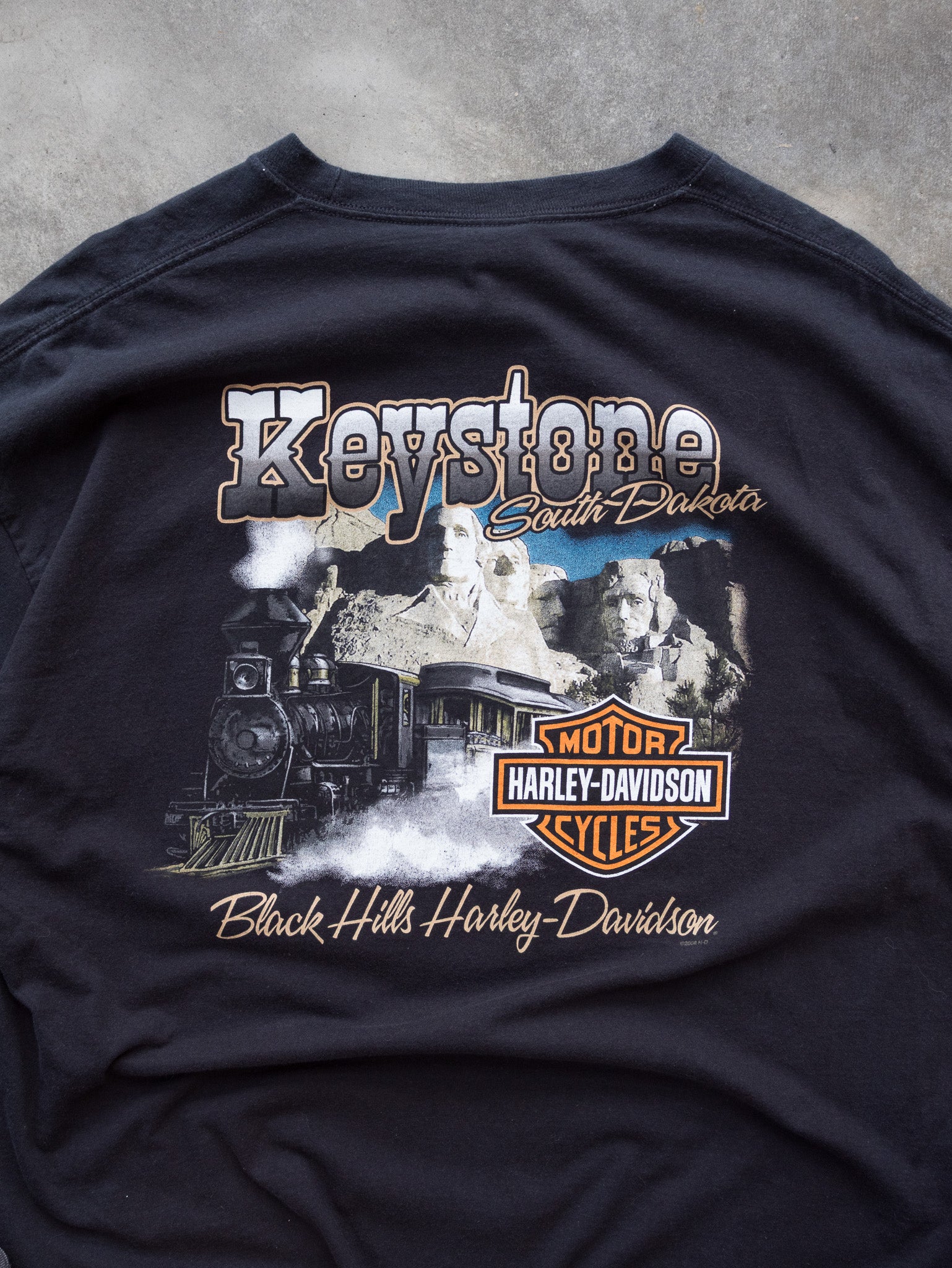 Vintage 2013 Black Harley-Davidson Sturgis Tee (2XL)