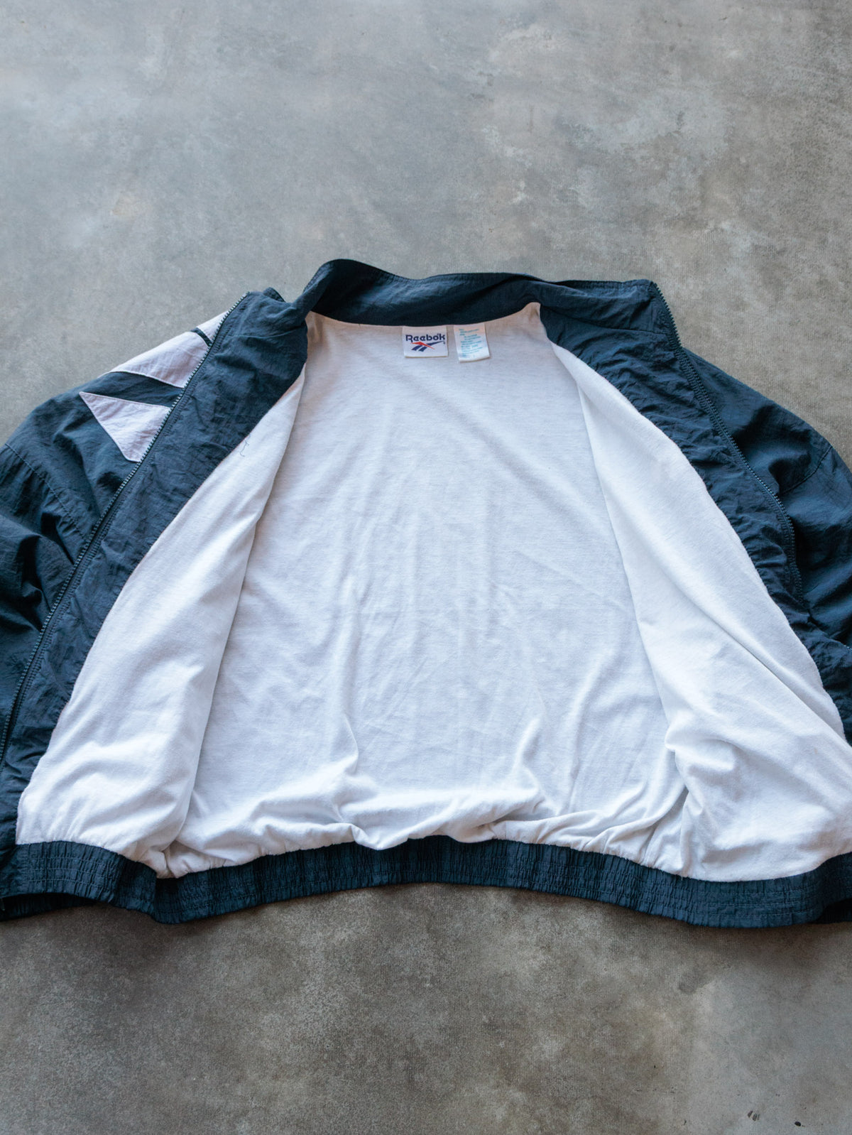 Vintage 90s Navy Reebok Colourblock Jacket (L)